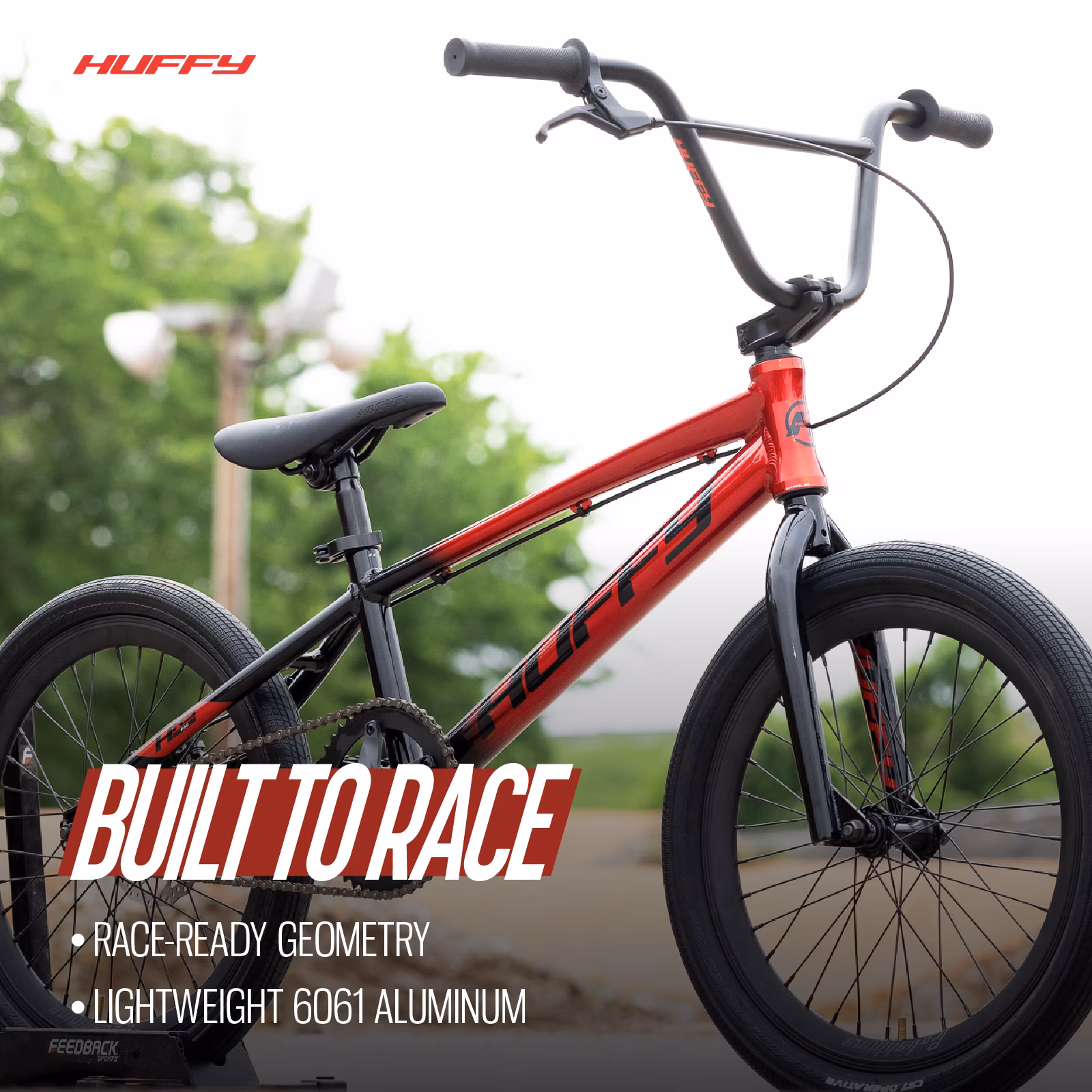 Huffy 20" Pro Lightning Pro BMX Race Bike with Aluminum Frame, Fits Riders 60"- 66", Red - Image 4