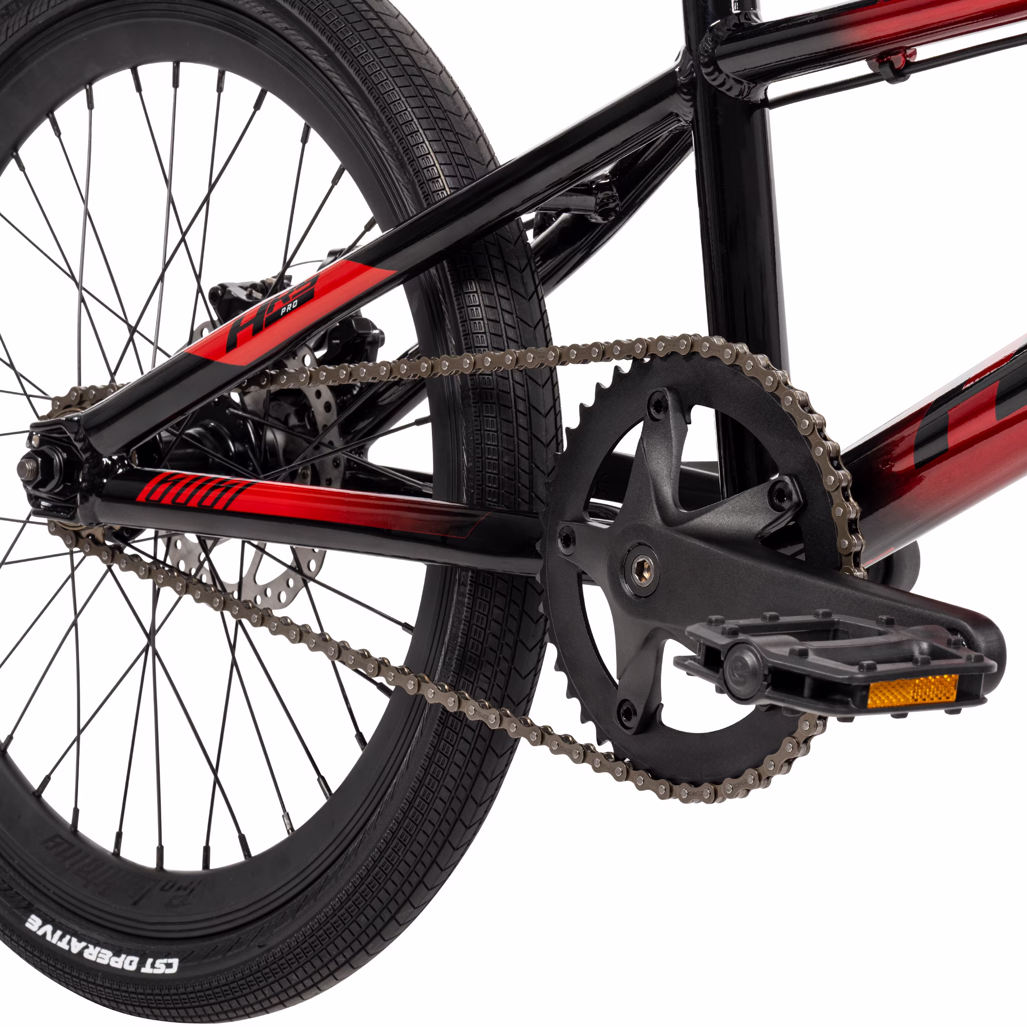 Huffy 20" Pro Lightning Pro BMX Race Bike with Aluminum Frame, Fits Riders 60"- 66", Red - Image 3