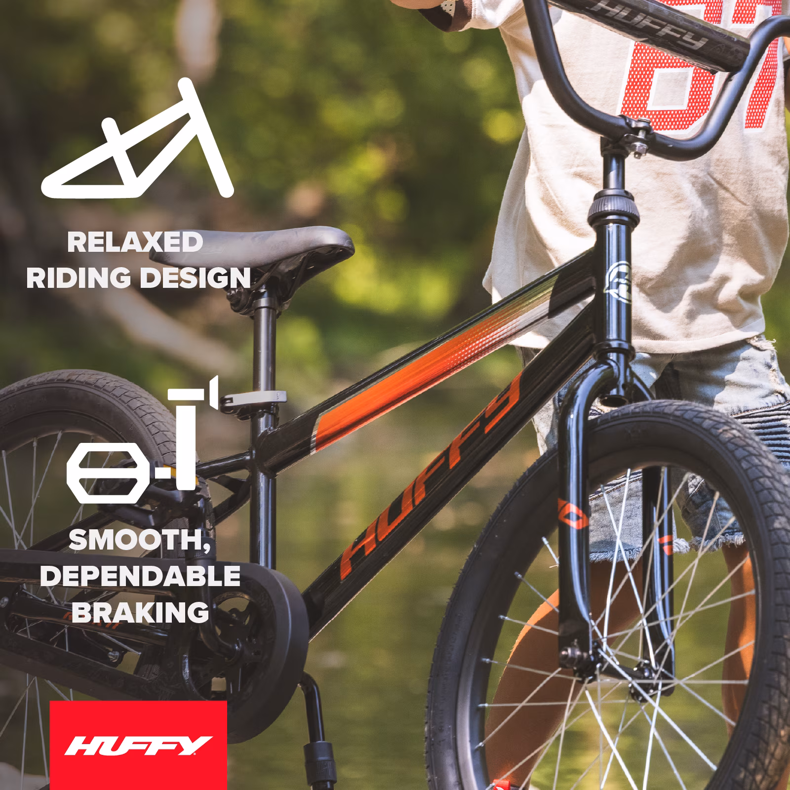 Huffy 20" Rock It Boys’ Kids’ Bike, Fits Riders 44”-56”, EZ Build, Black - Image 4