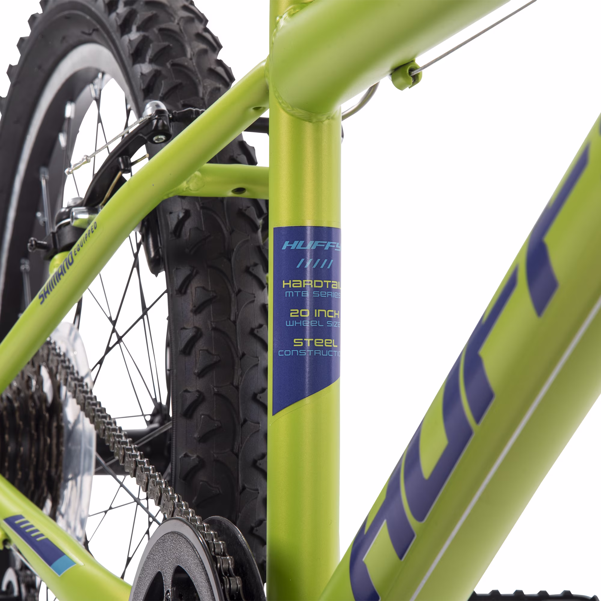 Huffy 20" Stone Mountain Bike, Fits Riders 44"-56", Lime, Kids, Boys - Image 3