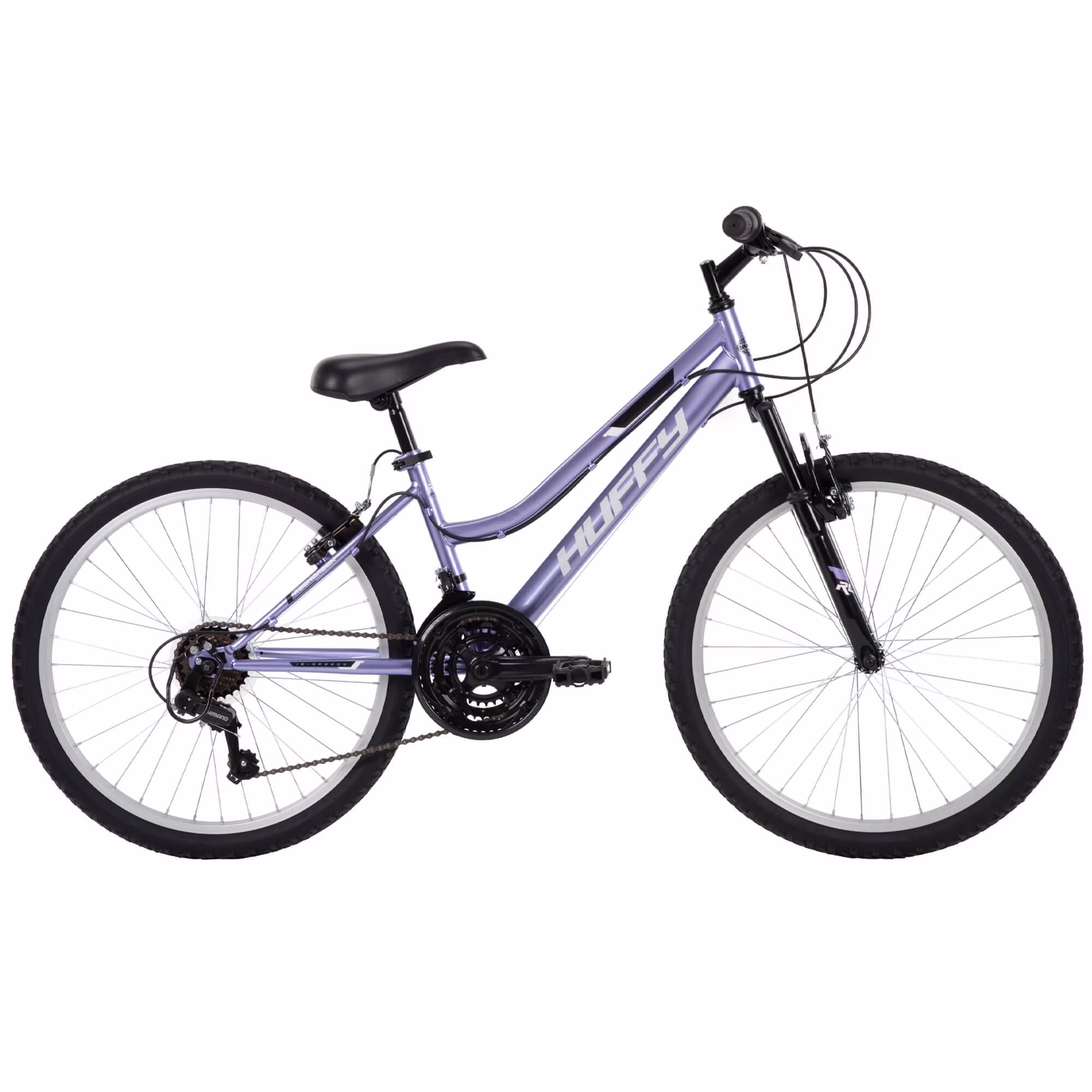 Huffy 24" Rock Creek Mountain Bike, Fits Riders 58” - 70”, Purple, Adult, Women's