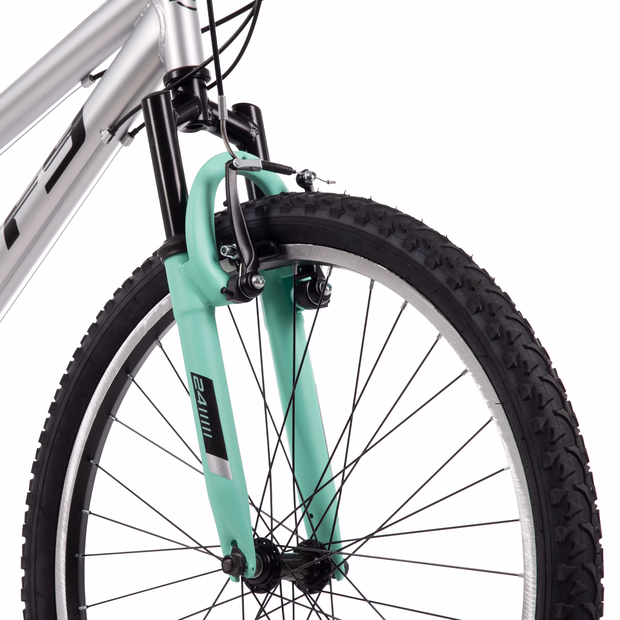 Huffy 24" Stone Mountain Bike, Fits Riders 58"-70", Metallic Nickel, Kids/Adults, Girls/Women - Image 3