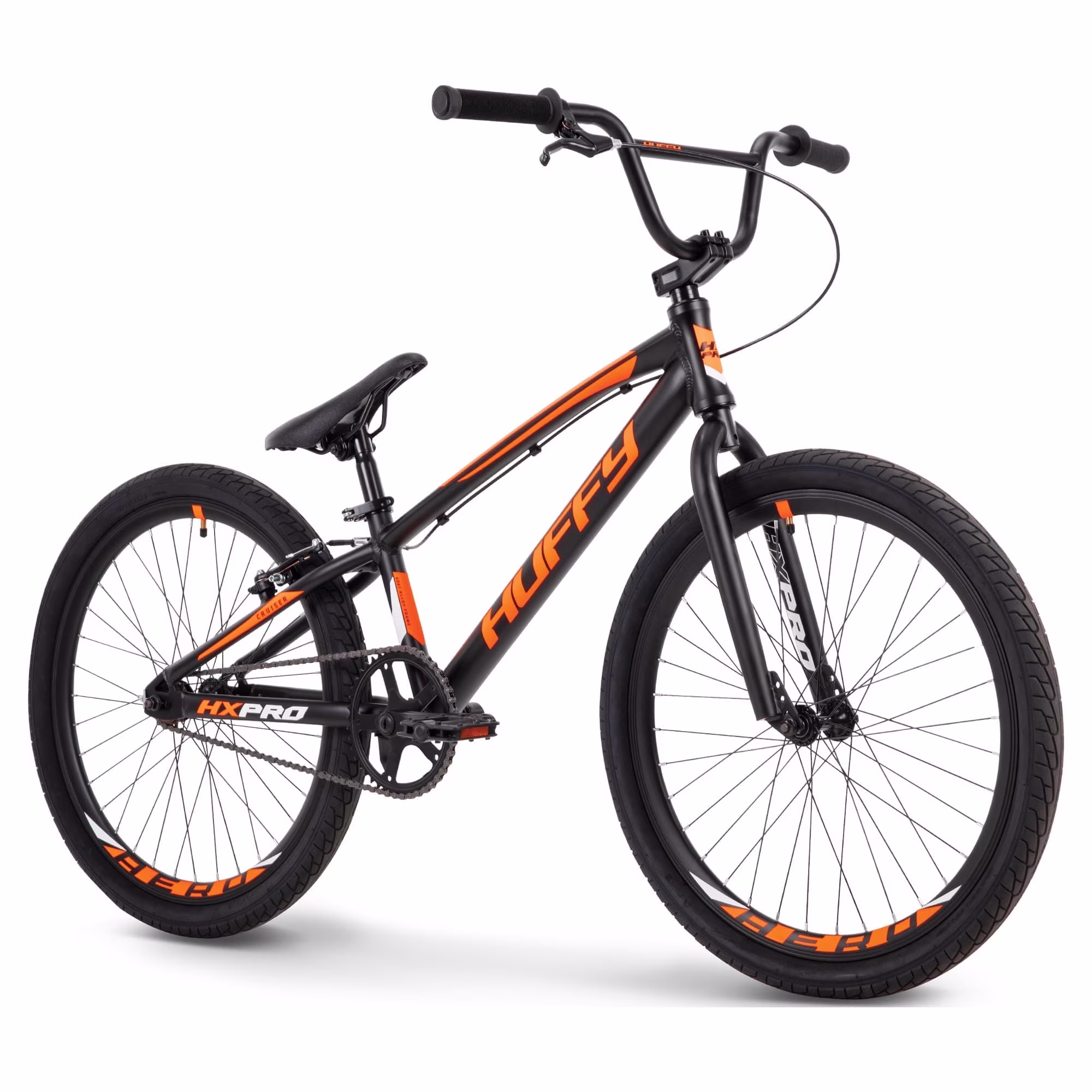 Huffy HX Pro Cruiser 24-inch Aluminum BMX Race Bike for Boys, Black/Orange - Image 2