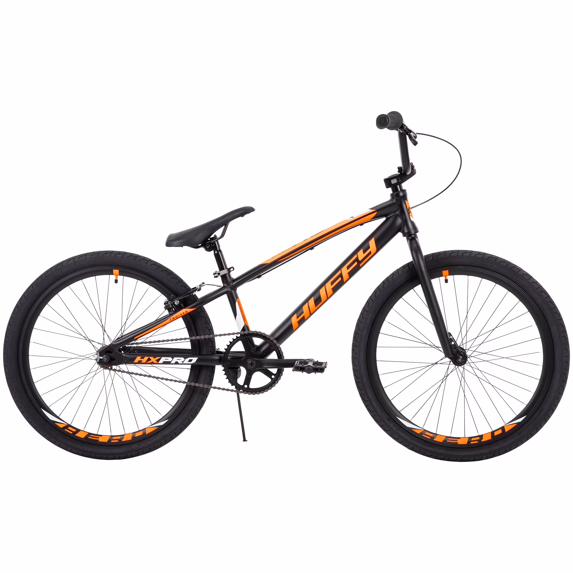 Huffy HX Pro Cruiser 24-inch Aluminum BMX Race Bike for Boys, Black/Orange