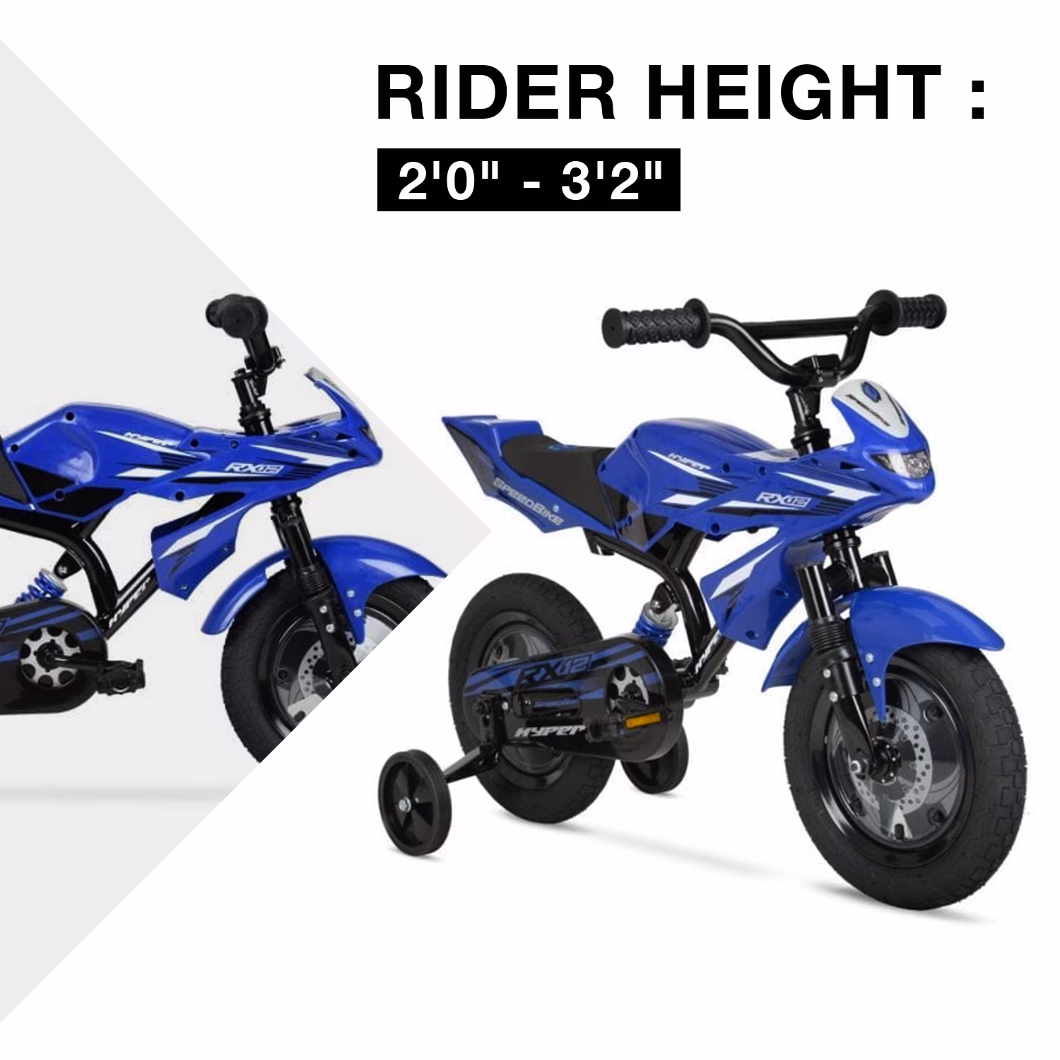 Hyper Bicycles 12" Speed Bike, Children Ages 2-4, Blue - Image 4
