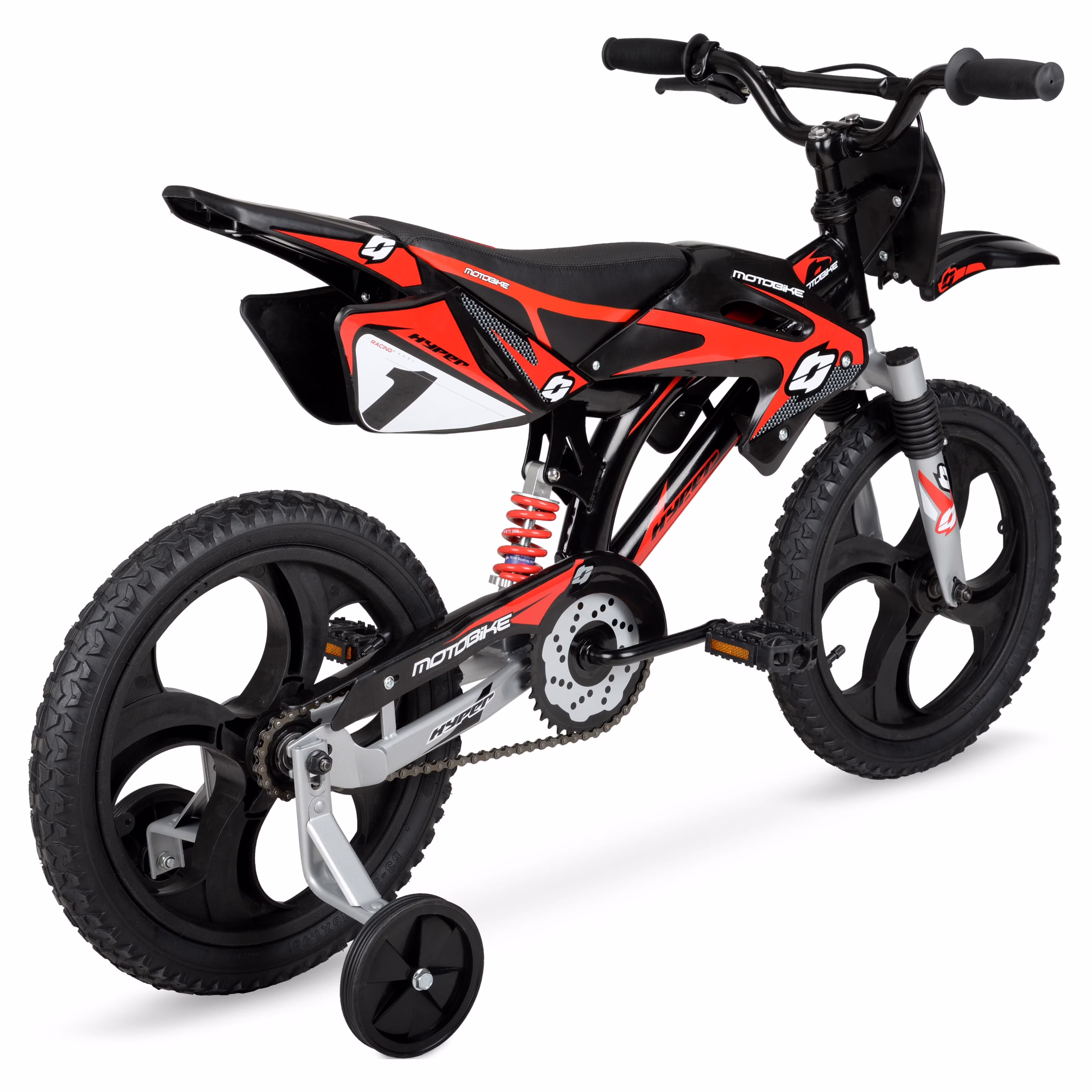 Hyper Bicycles 16" Moto Bike, Children Ages 5-7, Black/Red - Image 4