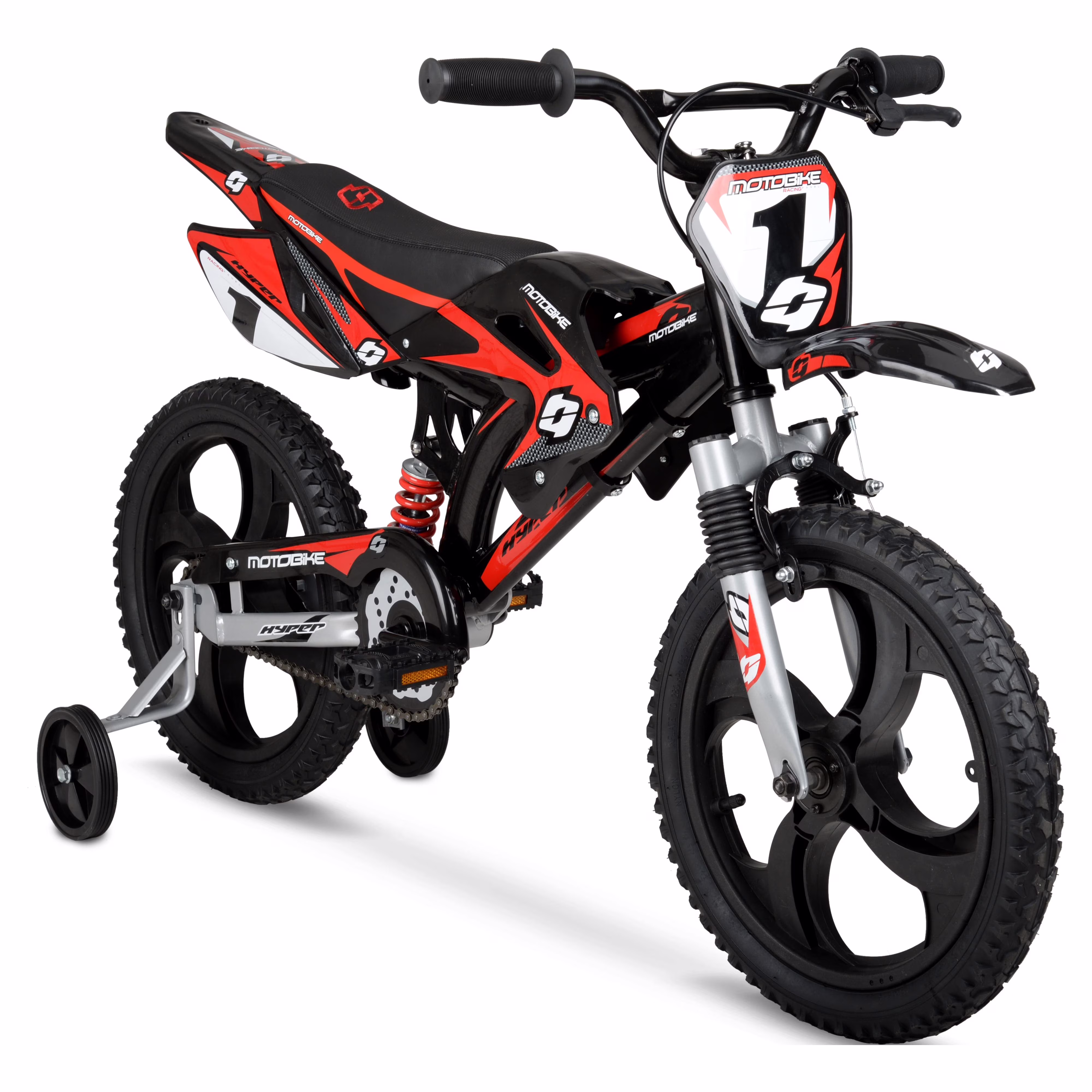 Hyper Bicycles 16" Moto Bike, Children Ages 5-7, Black/Red - Image 5
