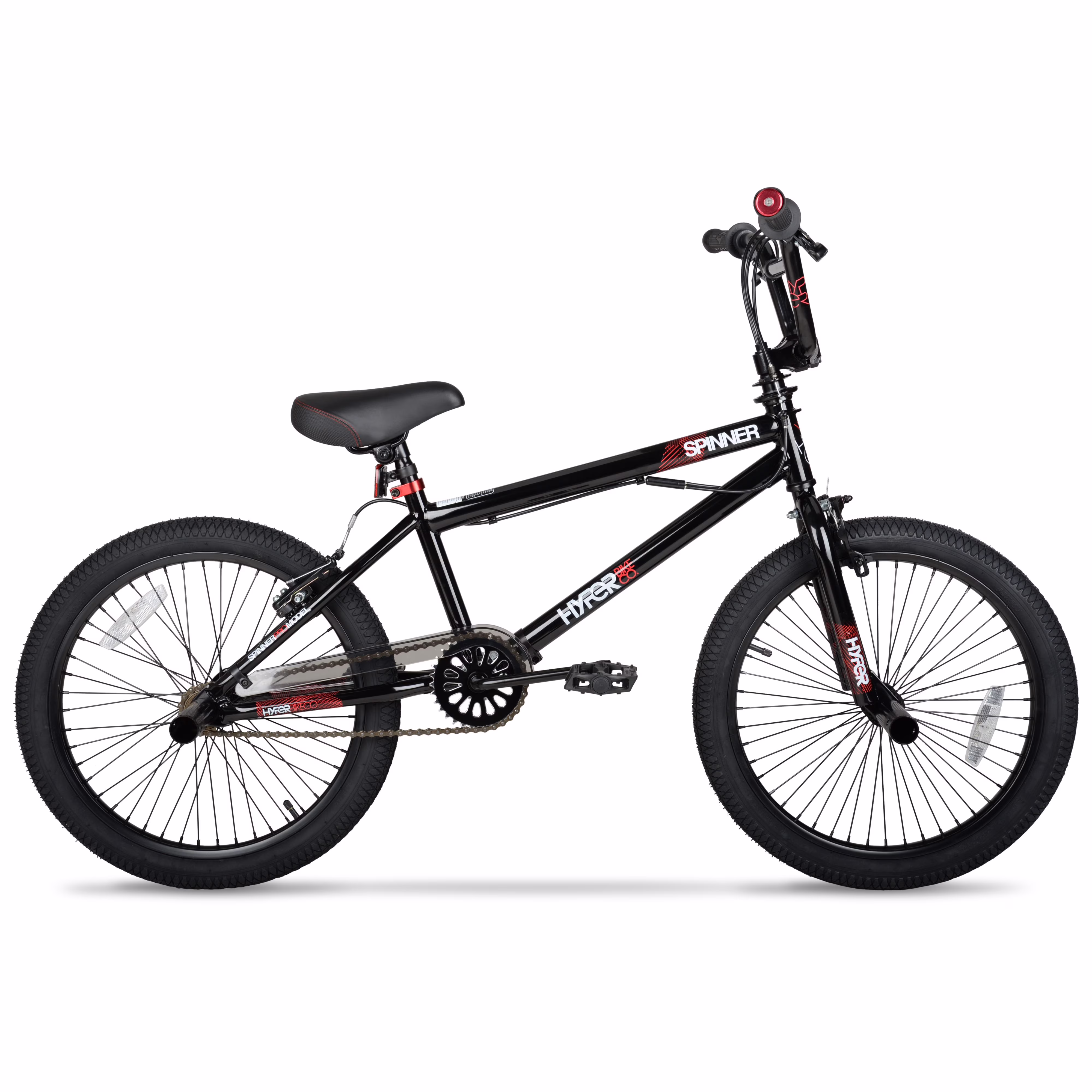 Hyper Bicycles 20" Boy's Spinner BMX Bike, Children Ages 8-13, Black
