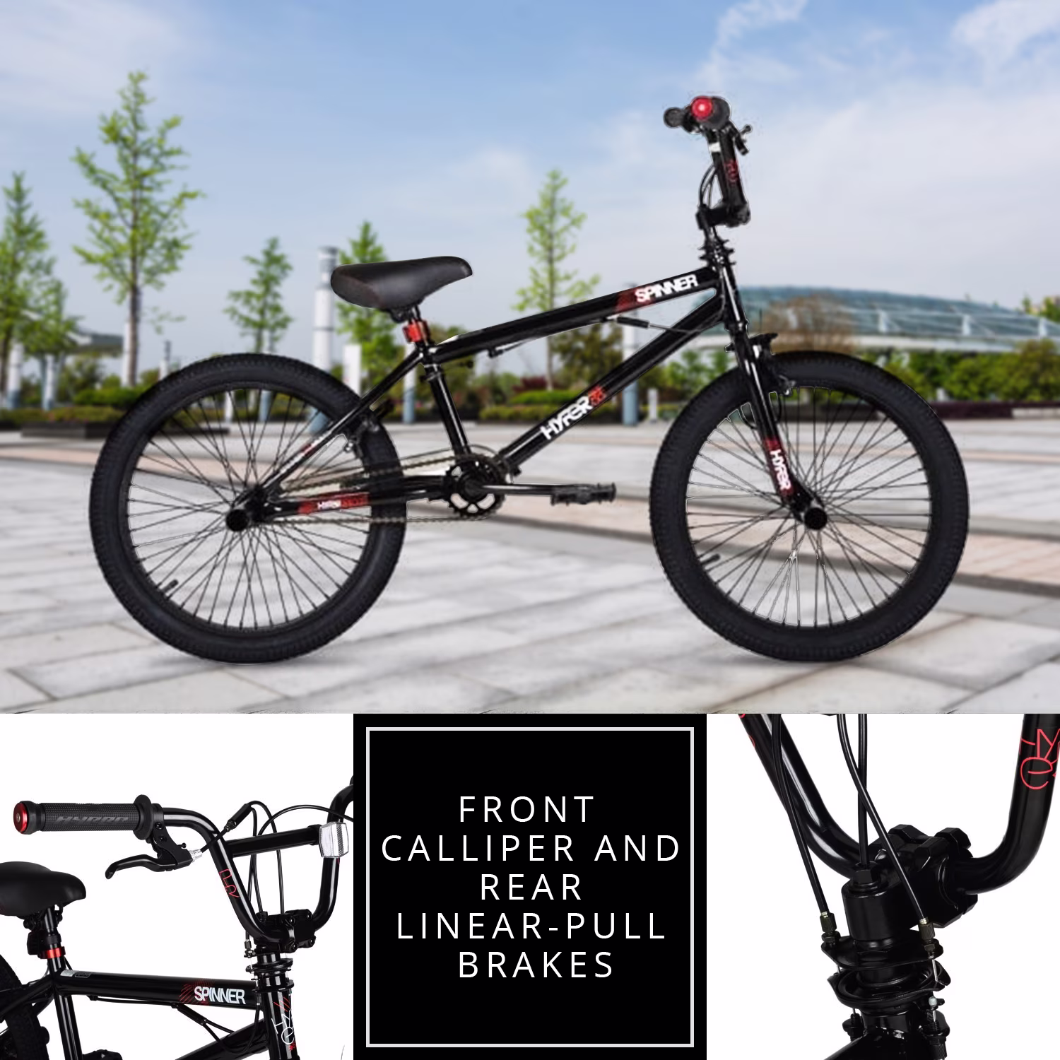 Hyper Bicycles 20" Boy's Spinner BMX Bike, Children Ages 8-13, Black - Image 5