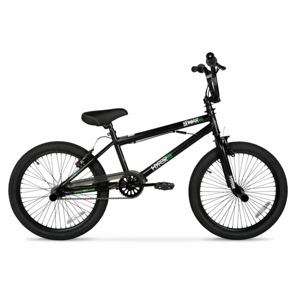 Hyper Bicycles 20" Boy's Spinner BMX Bike, Children Ages 8-13, Matte Black