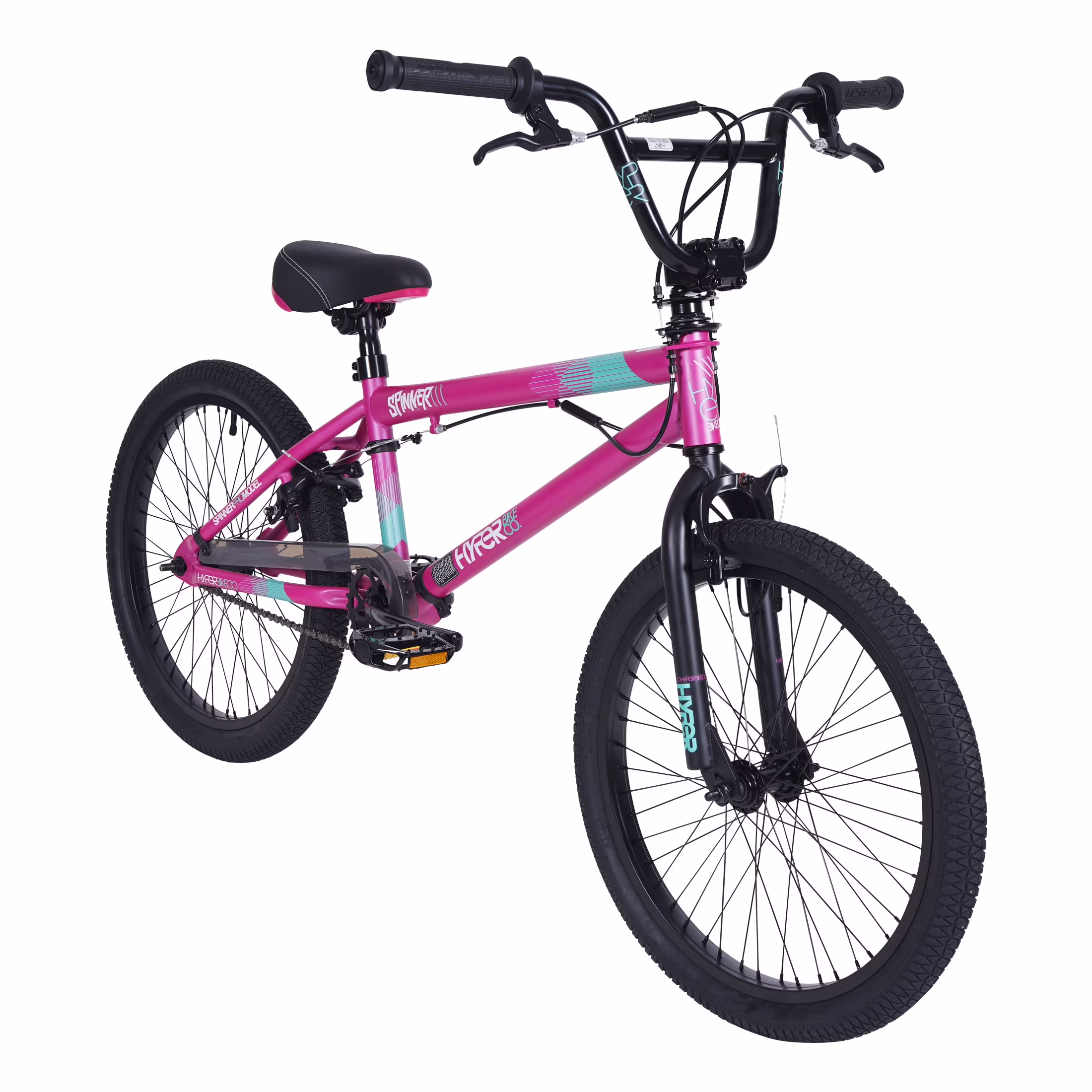Hyper Bicycles 20" Girl's Spinner BMX Bike, Children Ages 8-13, Pink