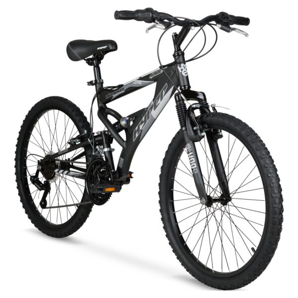Hyper Bicycles 24" Havoc Mountain Bike, Children Ages 10-14, Black