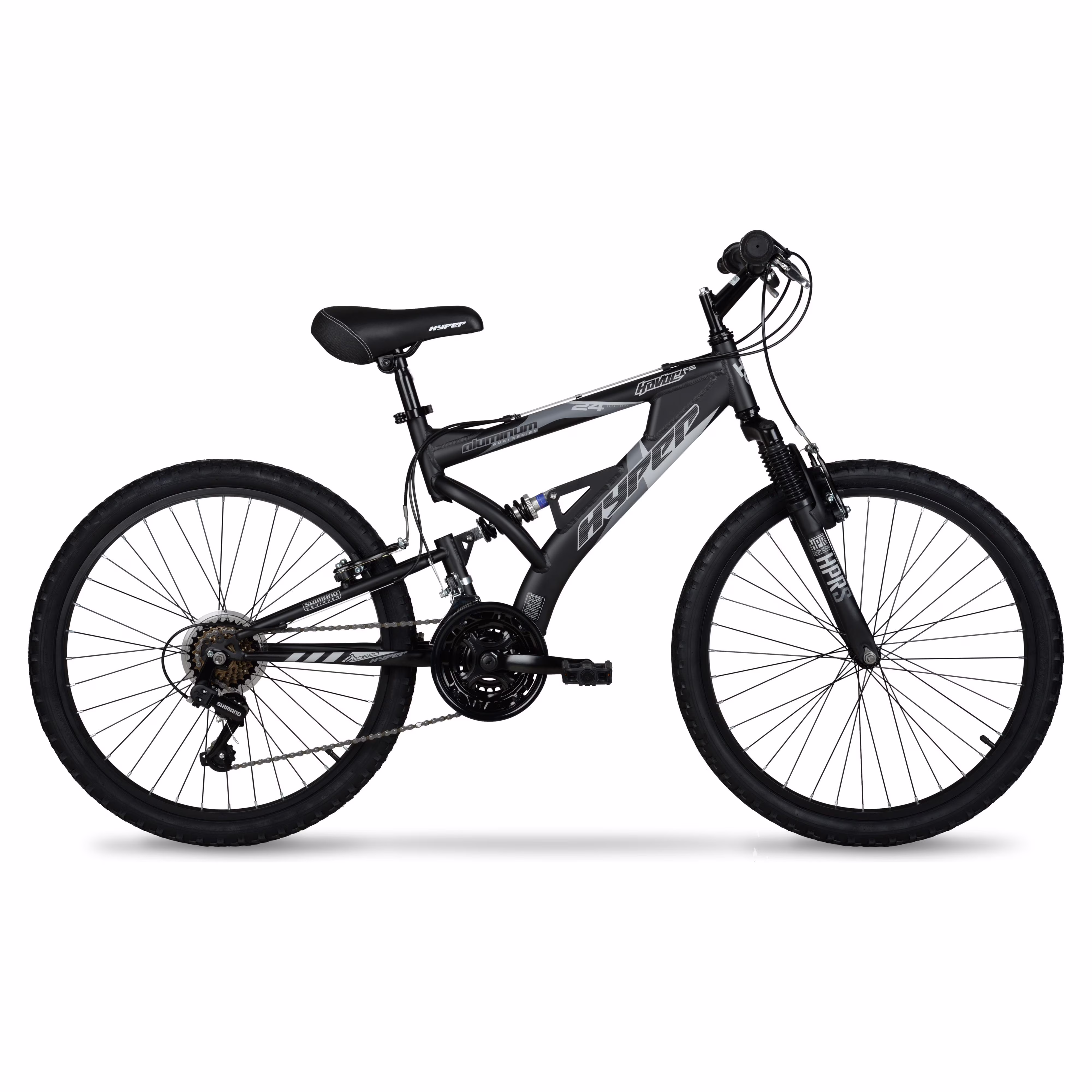 Hyper Bicycles 24" Havoc Mountain Bike, Children Ages 10-14, Black - Image 2