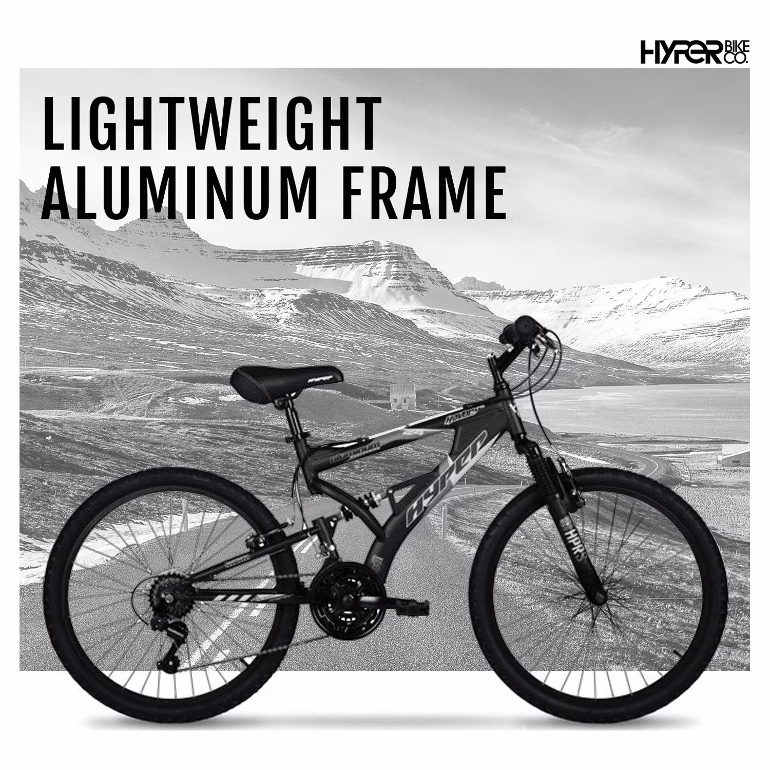 Hyper Bicycles 24" Havoc Mountain Bike, Children Ages 10-14, Black - Image 3