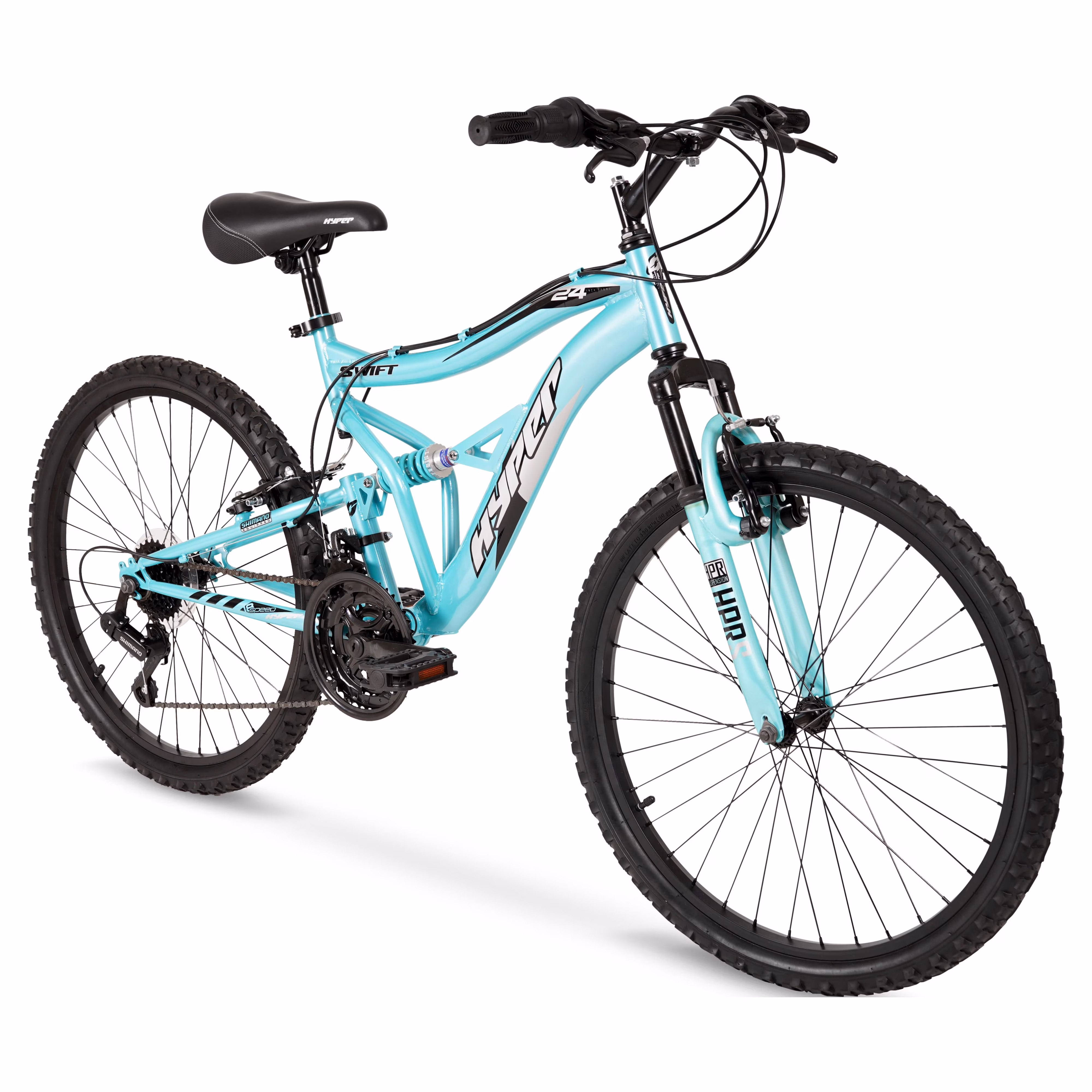 Hyper Bicycles Swift 24 in Girls' Mountain Bike, Blue - Image 2