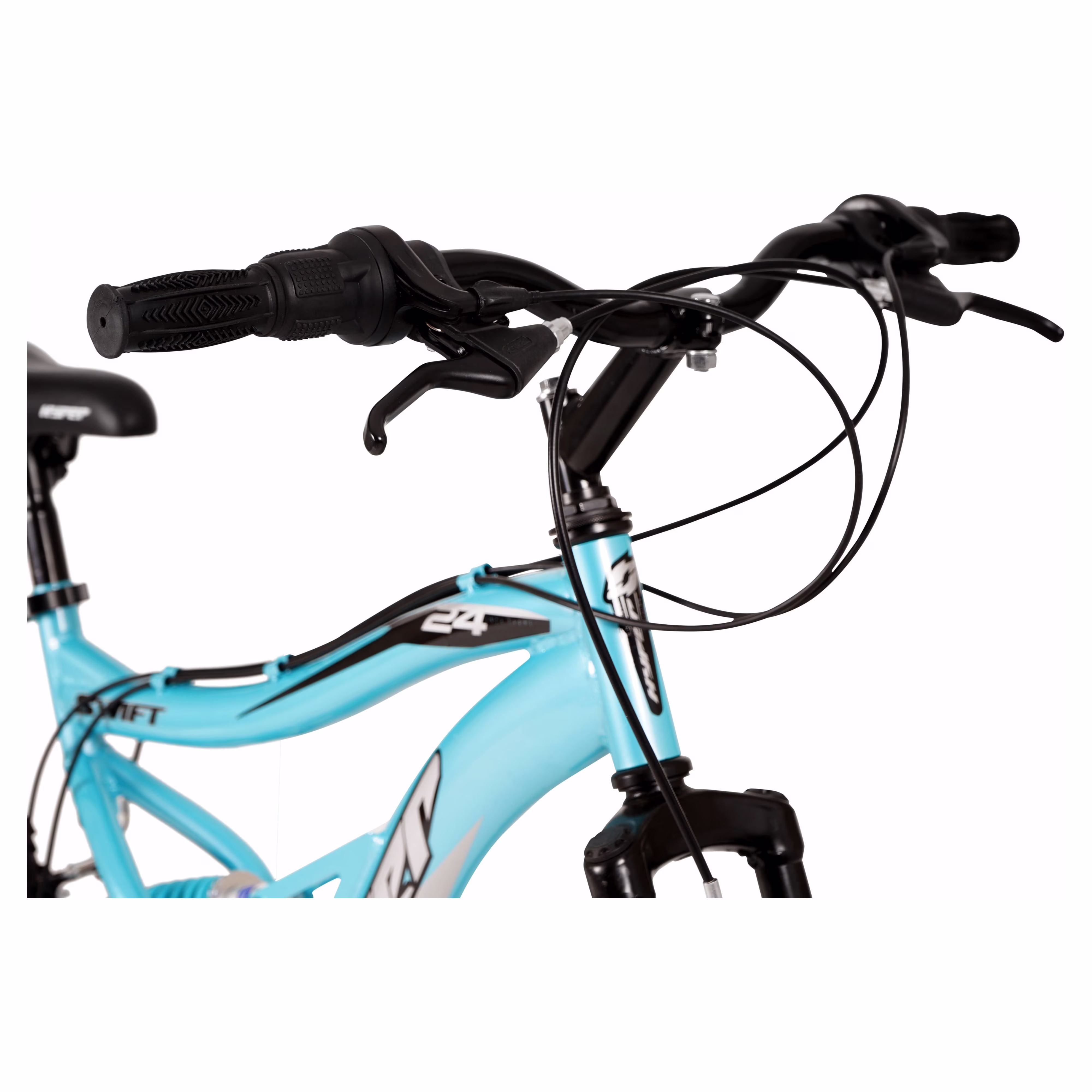 Hyper Bicycles Swift 24 in Girls' Mountain Bike, Blue - Image 4