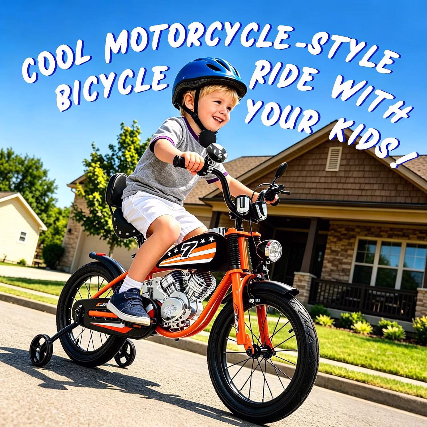ICEELF 12 Inch Kids Bike with Training Wheels, Boys Girls Bike for Kids 3-4 Years Old, Adjustable Seat & Handlebar - Image 2