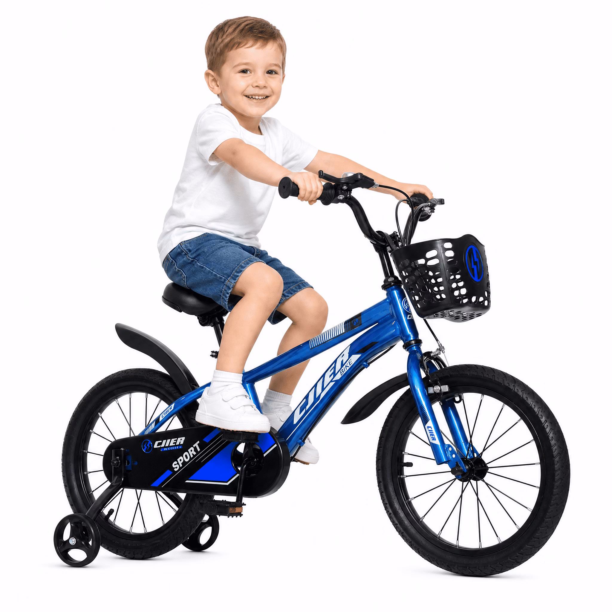 ICEELF 14 inch Kids Bike, Carbon Steel Frame, Dual Brakes, Adjustable Seat,Training Wheels for Boys Girls Ages 3 - Image 2