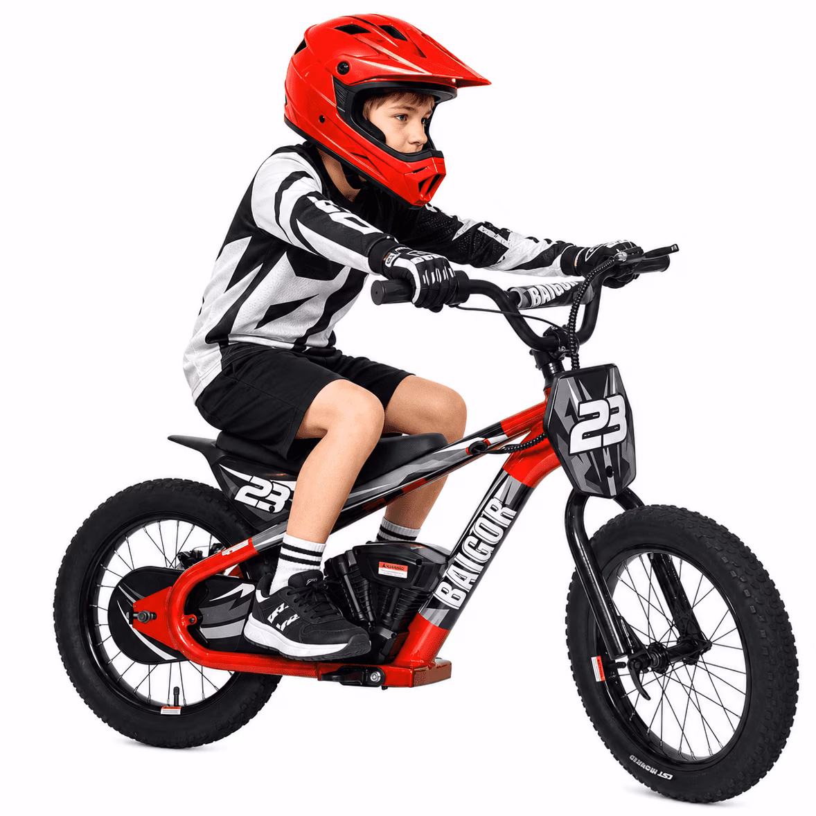 ICEELF 250w Electric Dirt Bike for Kids 8-12, 24v Detachable Battery Electric Balance Bike, 16" Tires, up to 15mph Kids Electric Bike for Outdoor Riding