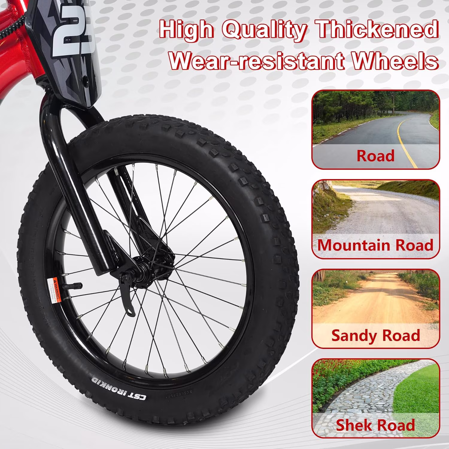 ICEELF 250w Electric Dirt Bike for Kids 8-12, 24v Detachable Battery Electric Balance Bike, 16" Tires, up to 15mph Kids Electric Bike for Outdoor Riding - Image 4