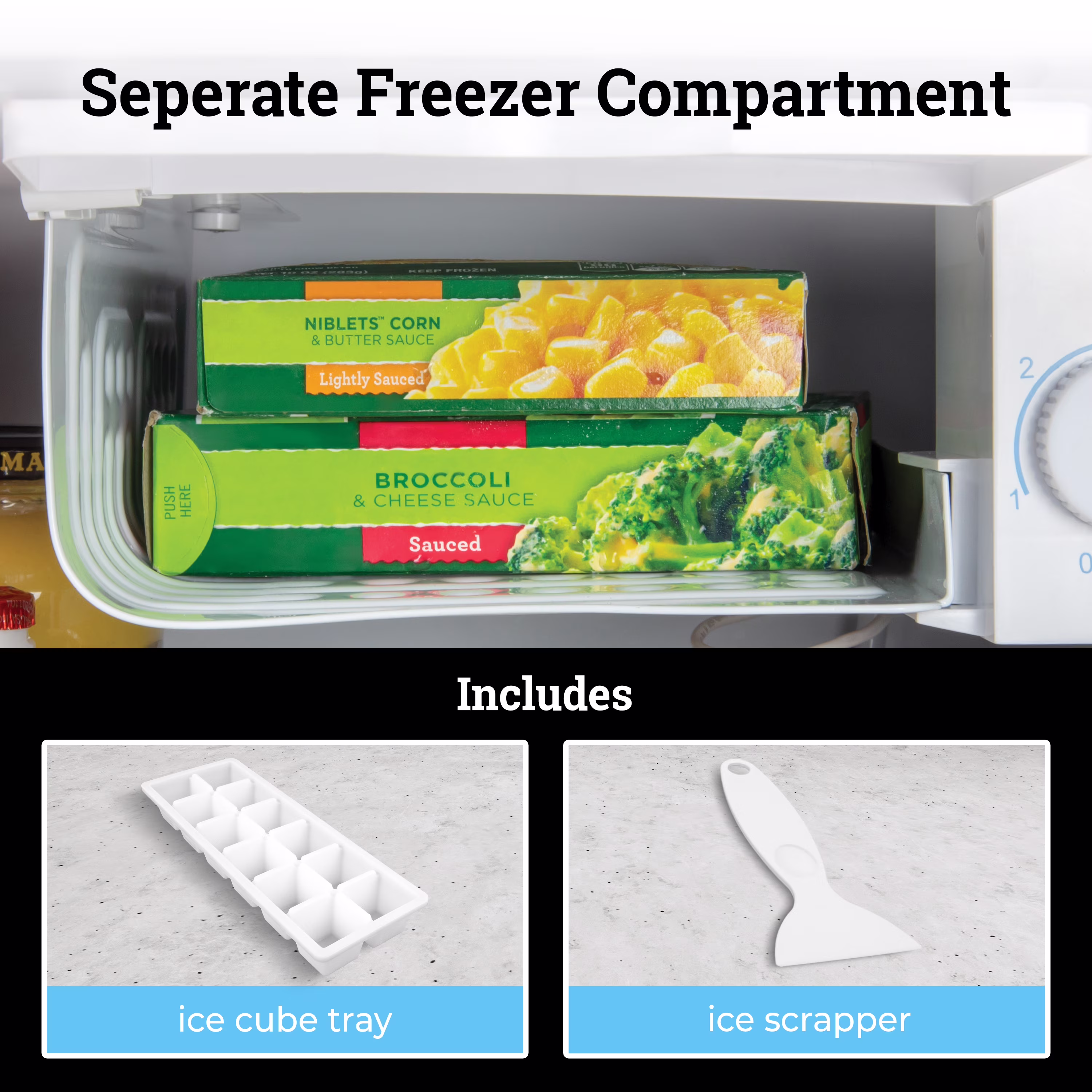 Igloo 1.6 cu. ft. Mini Refrigerator, Single Door Mini Fridge With Freezer, White - Image 3