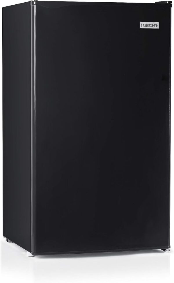 Igloo 3.2 cu. ft. Mini Refrigerator, Single Door Mini Fridge With Freezer, 8-Can Dispenser, Black