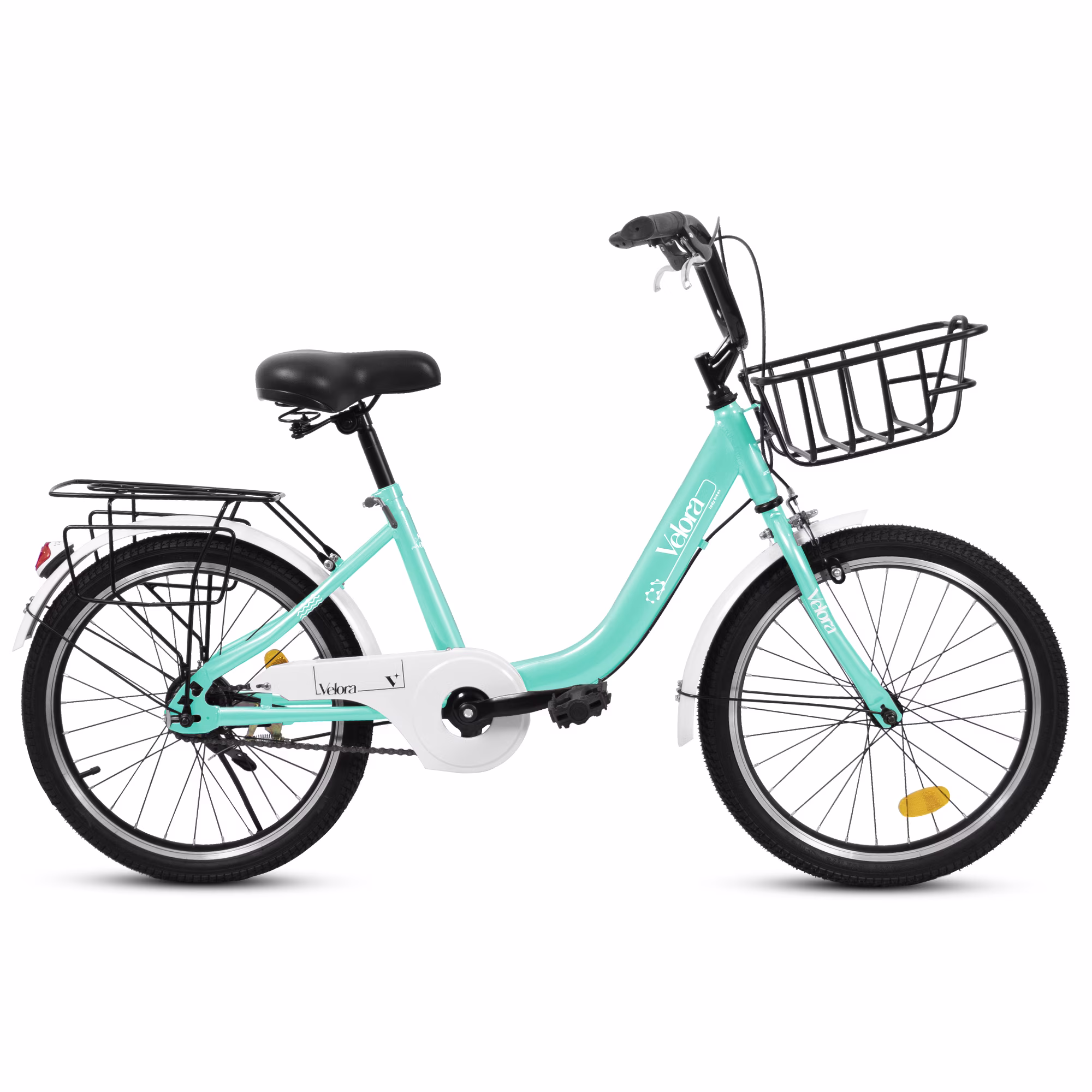 imerelez Kids Bike 20 Inch for Boys Girls Ages 6-12, Single-Speed with Dual V-Brake & Coaster Brakes, Lightweight Steel Frame, Multiple Colors (Pink/Green/Purple/White) - Image 2