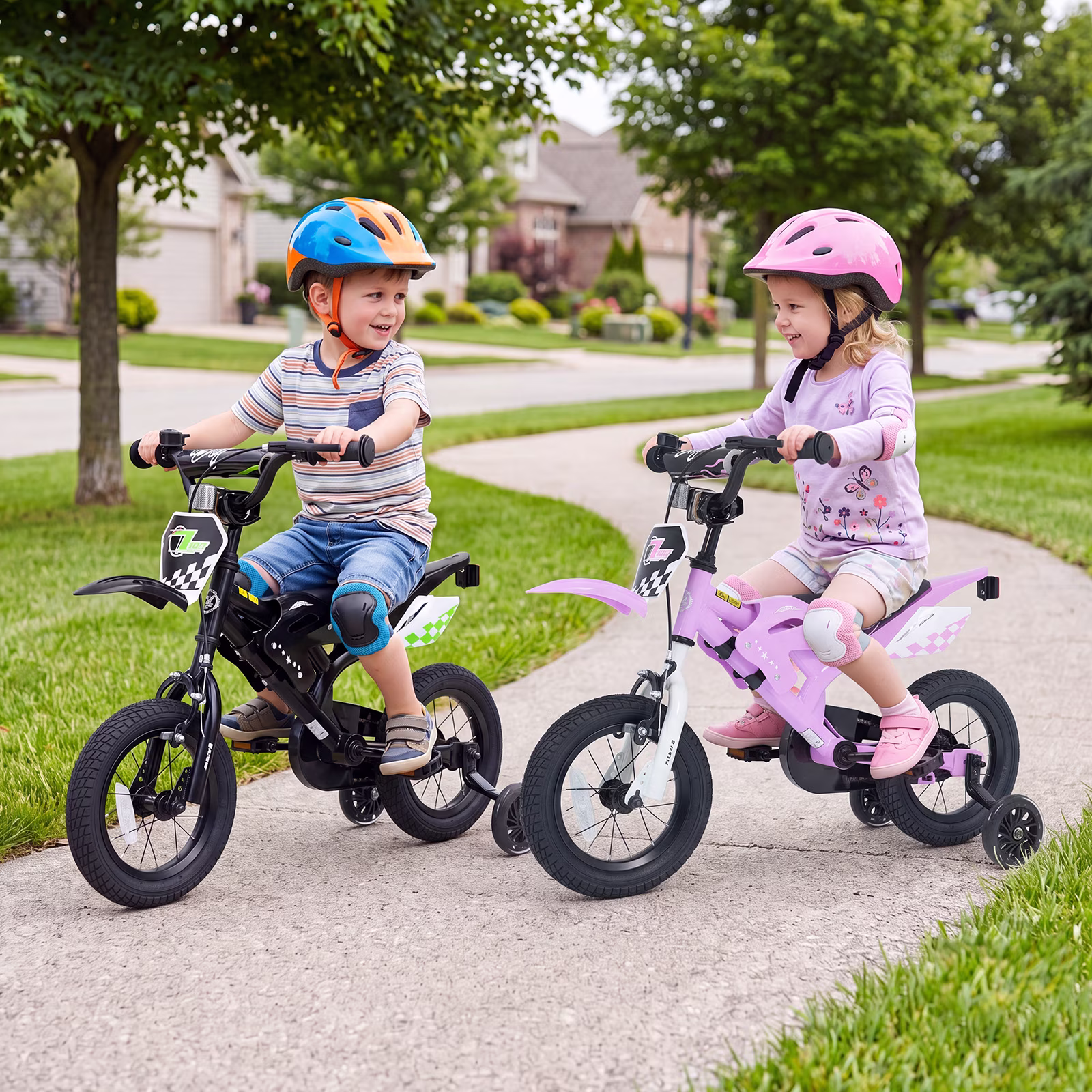 Infans 12" Kids Bike w/Removable Training Wheels Dual Brake System for Ages 3-4 Years - Image 4