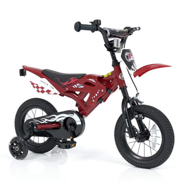 Infans 12" Kids Bike w/Removable Training Wheels Dual Brake System for Ages 3-4 Years