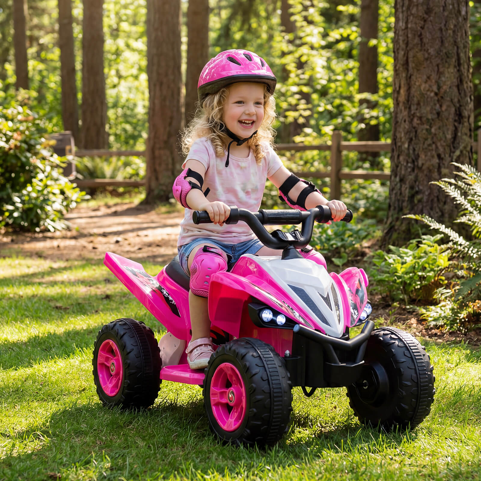 Infans 12V Quad 4 Wheeler Ride on Toy with Music, Light, USB Port, Wireless Connection - Image 2