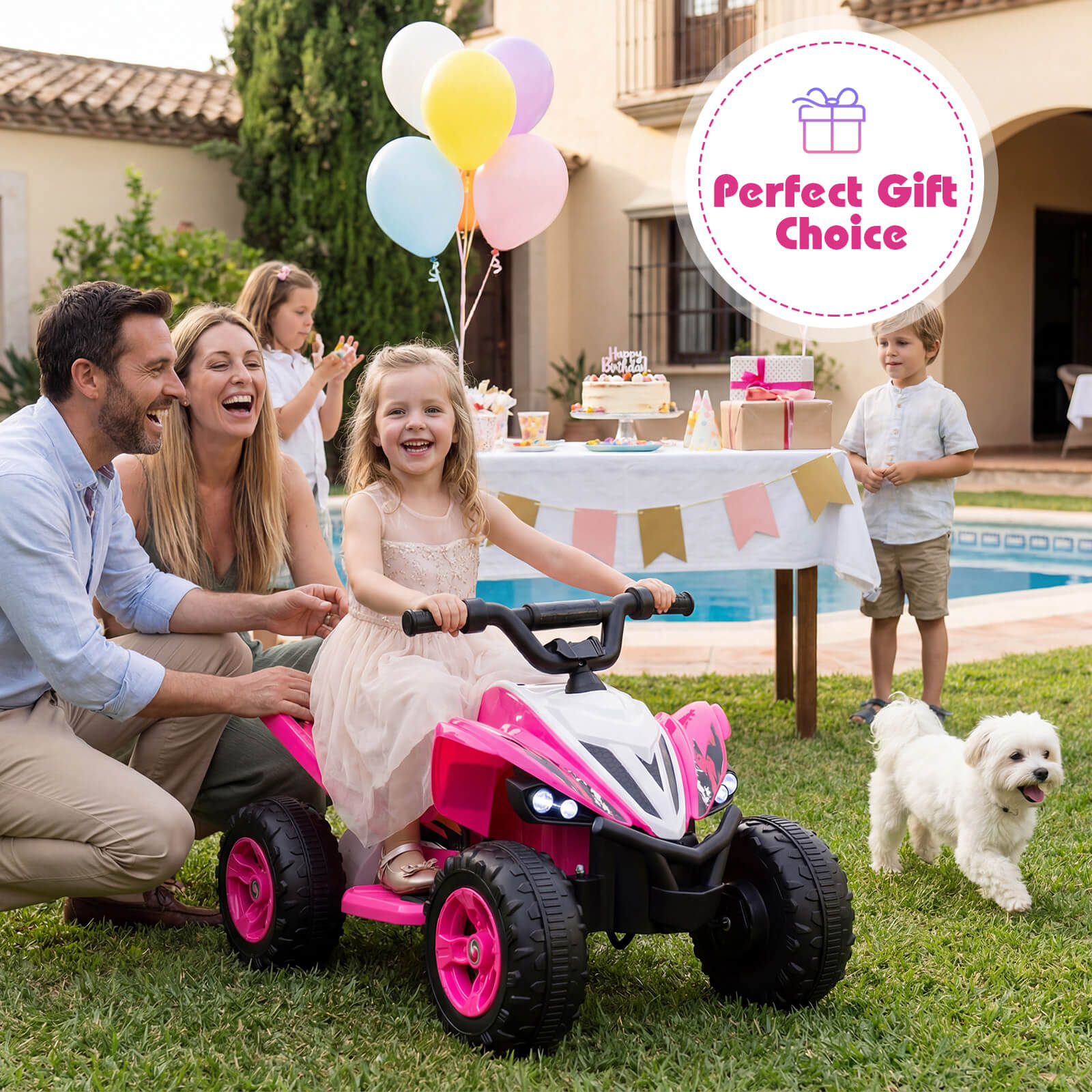Infans 12V Quad 4 Wheeler Ride on Toy with Music, Light, USB Port, Wireless Connection - Image 5