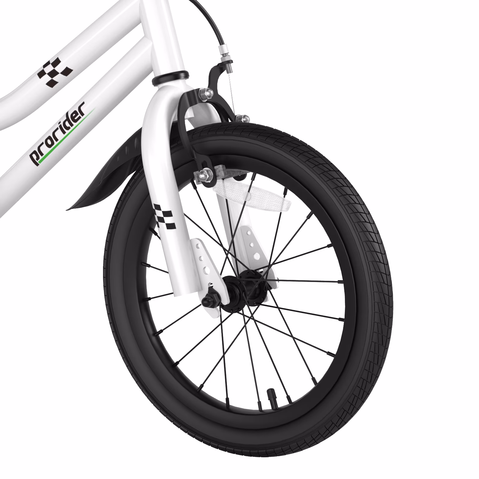 Infans 16" Kid’s Bike w/Removable Training Wheels & Basket for 4-7 Years Old White - Image 4