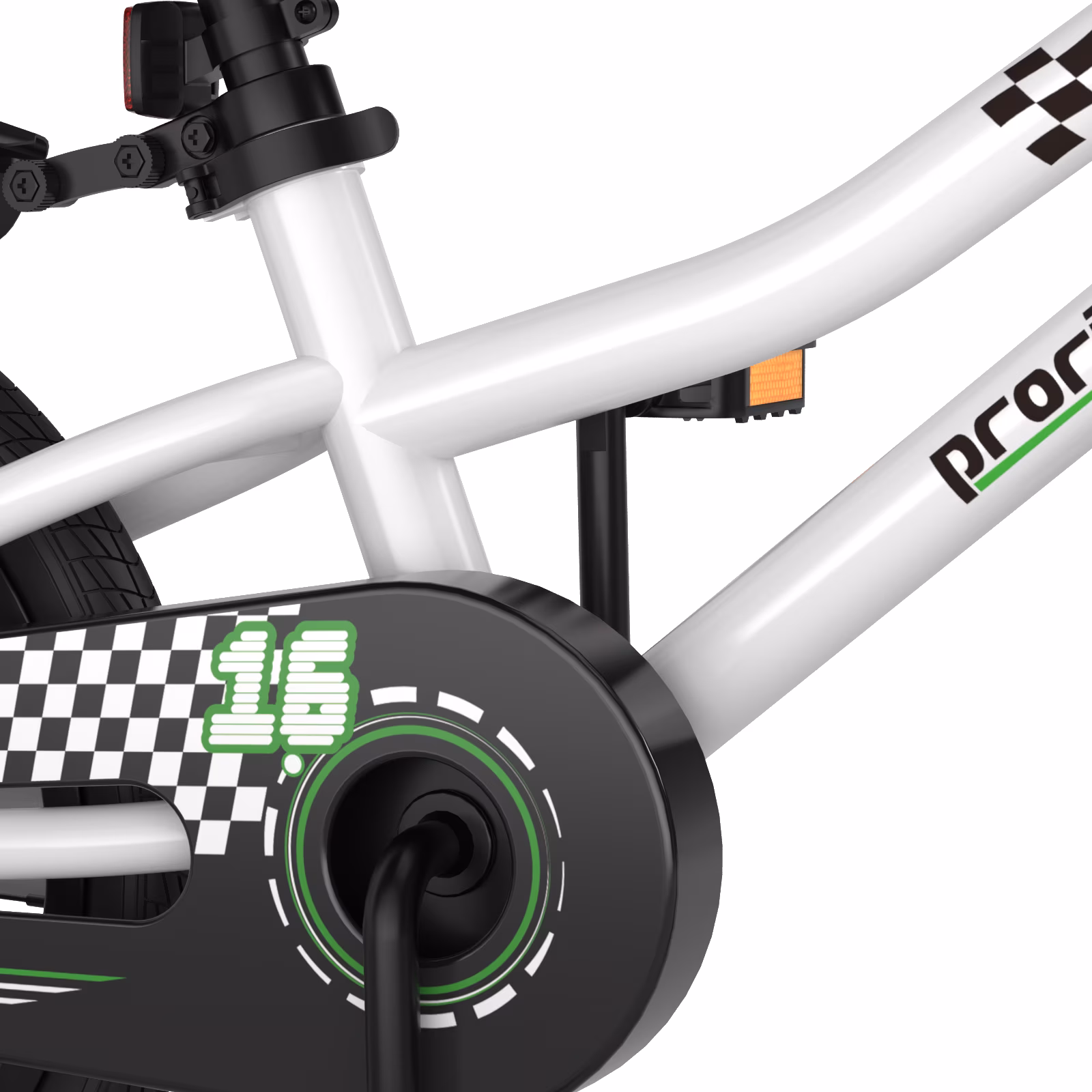 Infans 16" Kid’s Bike w/Removable Training Wheels & Basket for 4-7 Years Old White - Image 3