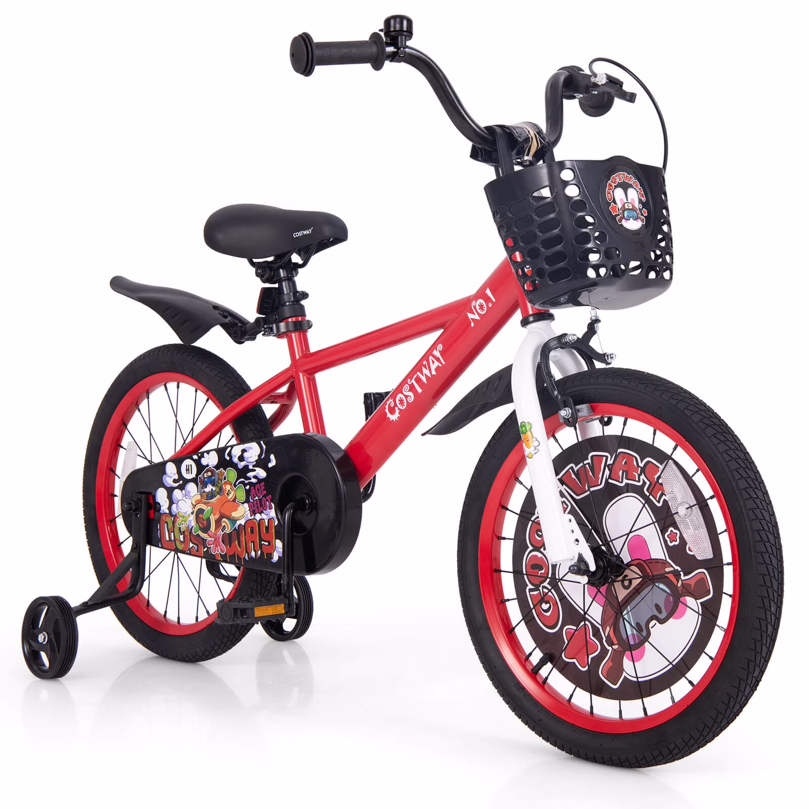 Infans 18" Kid’s Bike for 4-8 with Height-Adjustable Handlebar & Saddle Handbrake