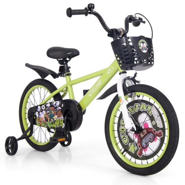 Infans 18" Kid’s Bike for 4-8 with Height-Adjustable Handlebar & Saddle Handbrake