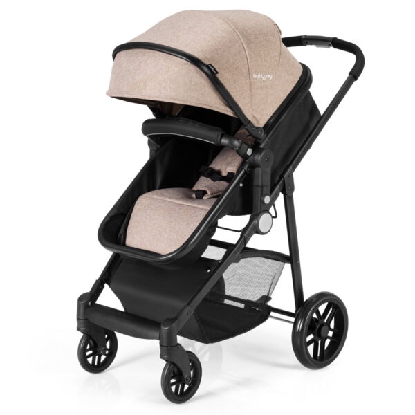 Infans Foldable Baby Stroller Kids Travel Newborn Infant Buggy Pushchair Coffee