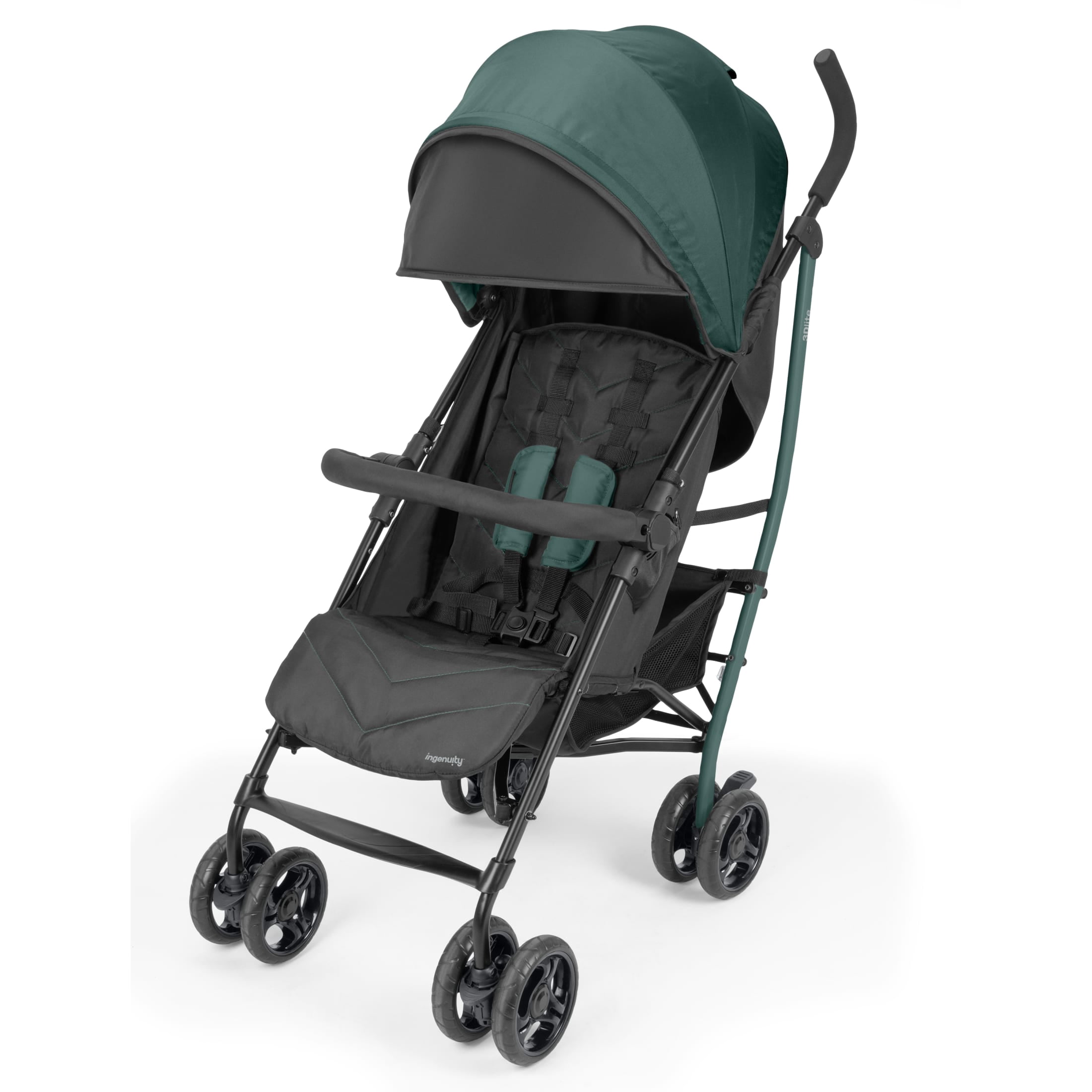 Ingenuity 3Dlite Jewel Convenience Stroller – Lightweight Folding Stroller with Car Seat Compatibility & Extra-Large Canopy - Image 5