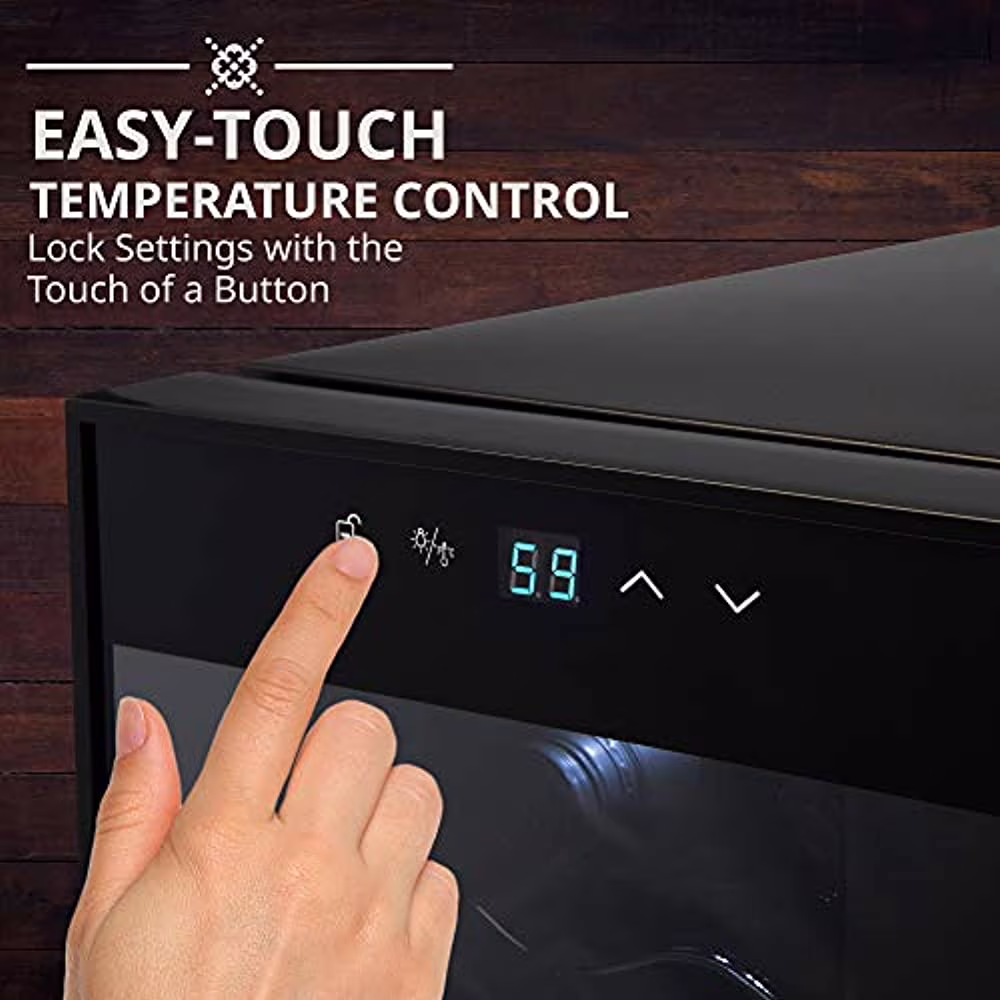 IVATION 12-Bottle Wine Cellar Refrigerator Black - Image 5