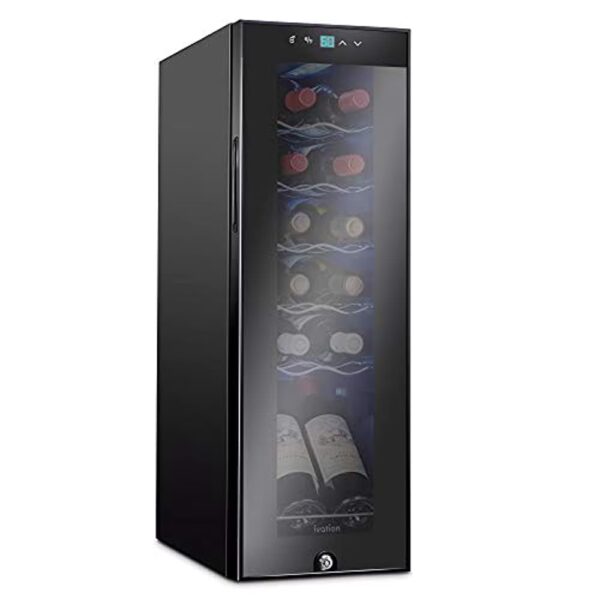 IVATION 12-Bottle Wine Cellar Refrigerator Black