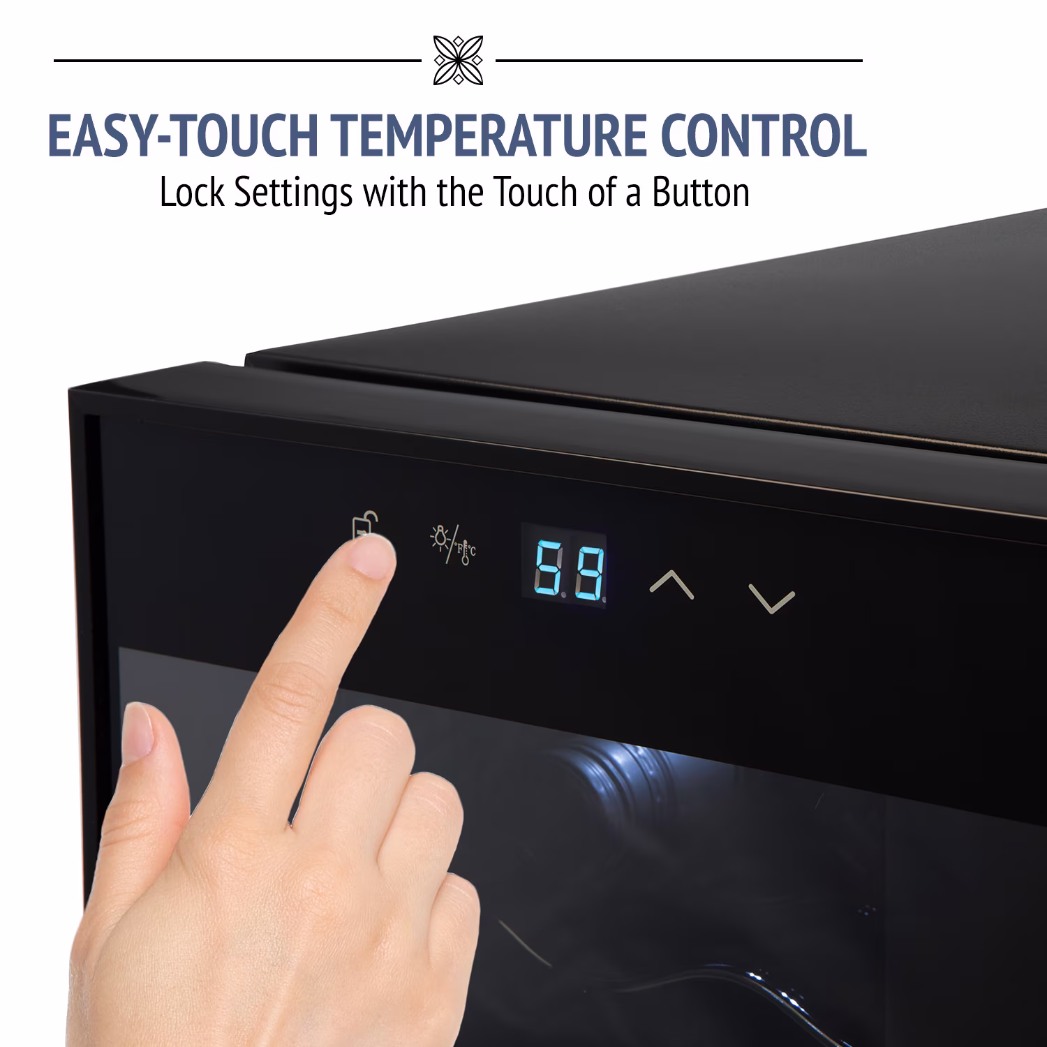 Ivation 8 Bottle Thermoelectric Wine Cooler/Fridge - Vertical - Black - Image 5