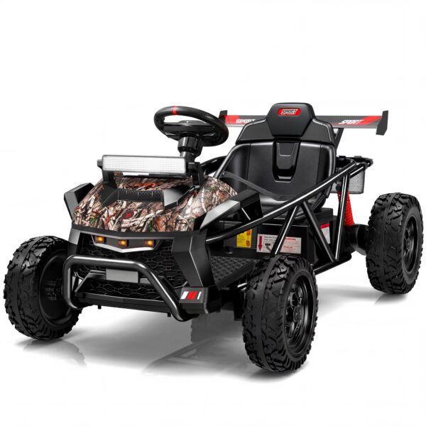iYofe 36V Ride on Car, 500W Electric Ride on Toy for Big Kids with 3-Position Adjustable Seat, up to 9 MPH, EVA Wheels, Bluetooth, Ages 6+, Black