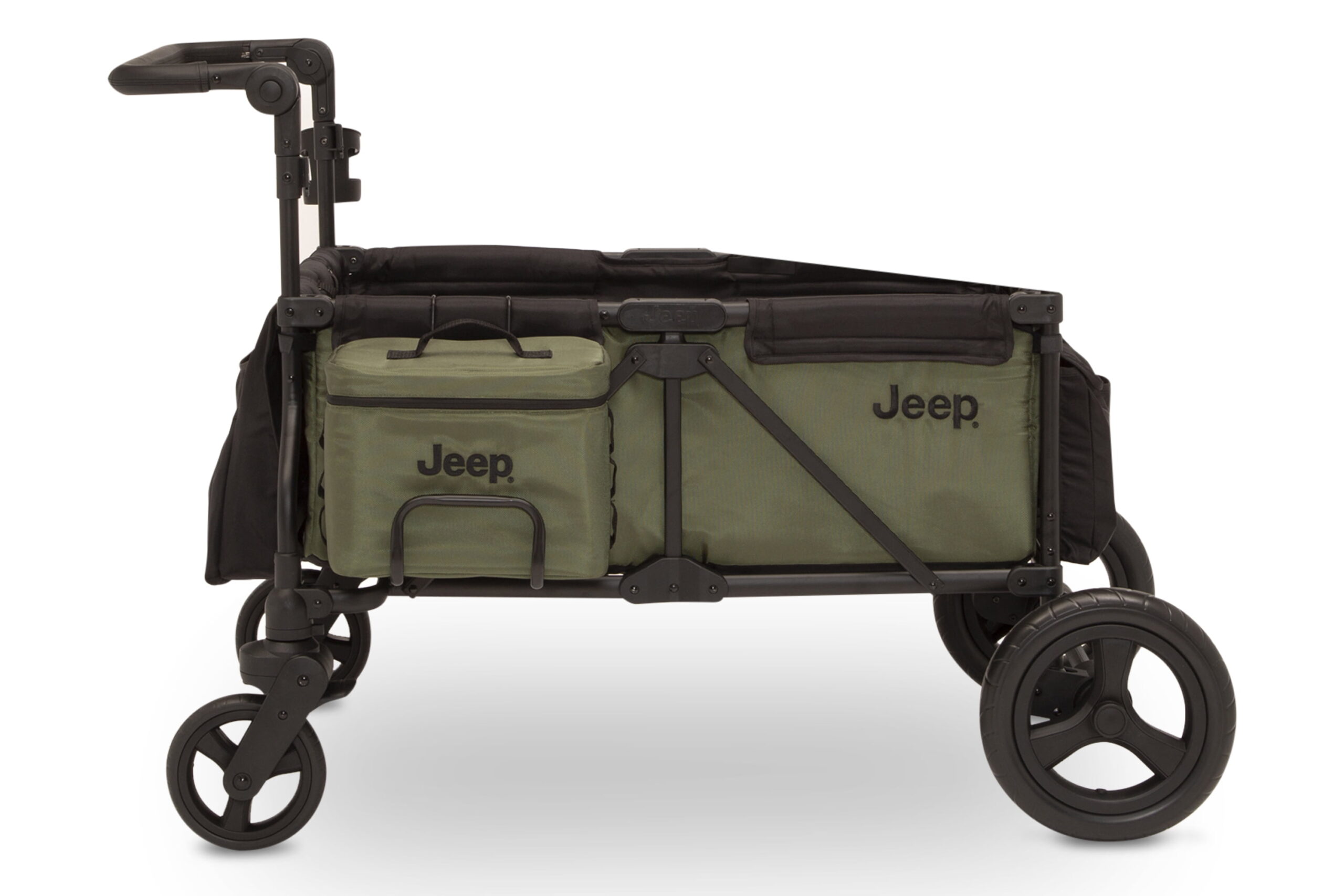 Jeep Deluxe Wrangler Wagon Stroller for 2 Kids with Cooler Bag, Parent Organizer & All-Terrain Wheels by Delta Children - Image 2
