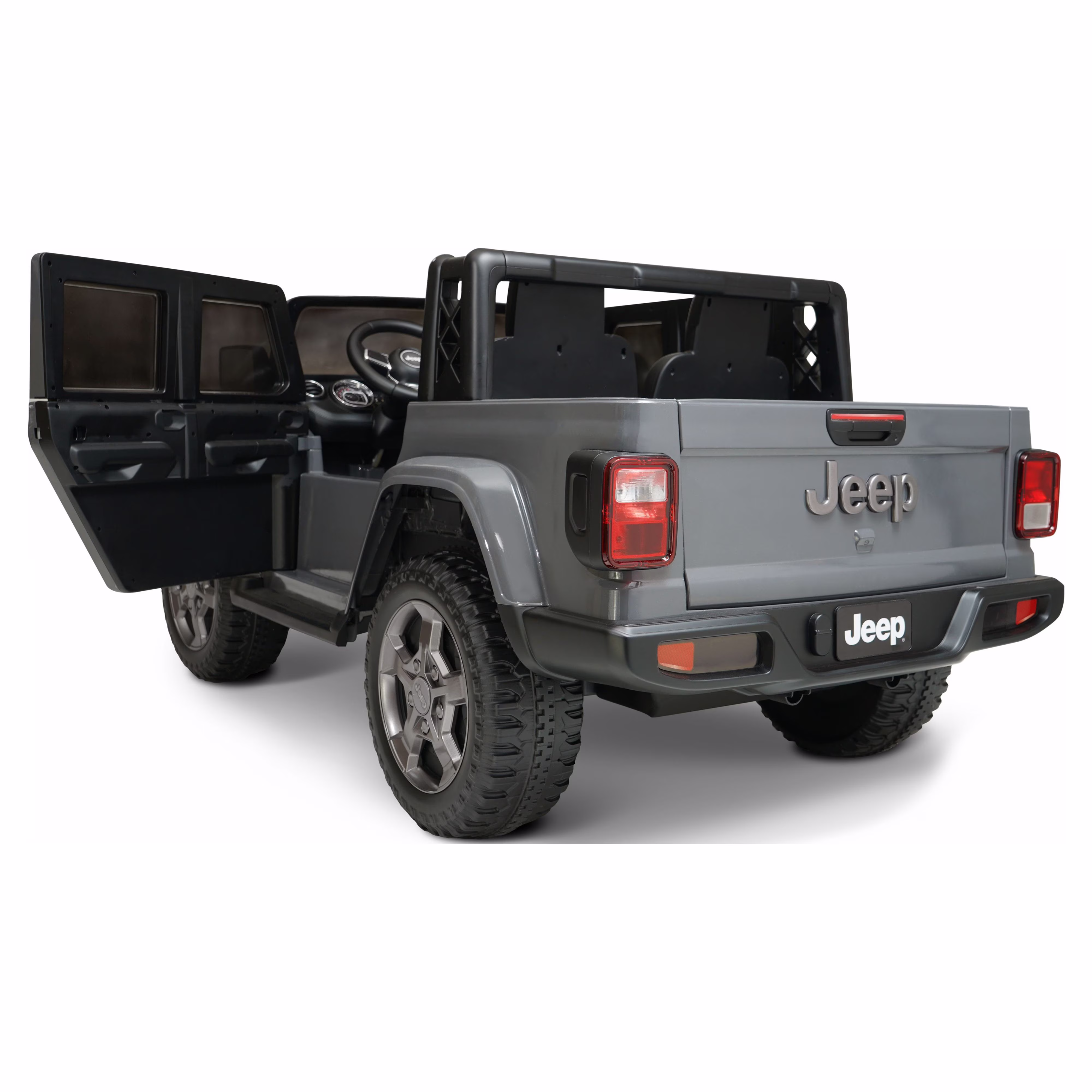 Jeep Gladiator Rubicon 12V Battery Powered Ride on, 2 Seater, Children Ages 3-5, Max Spped 5 MPH, Gray - Image 3