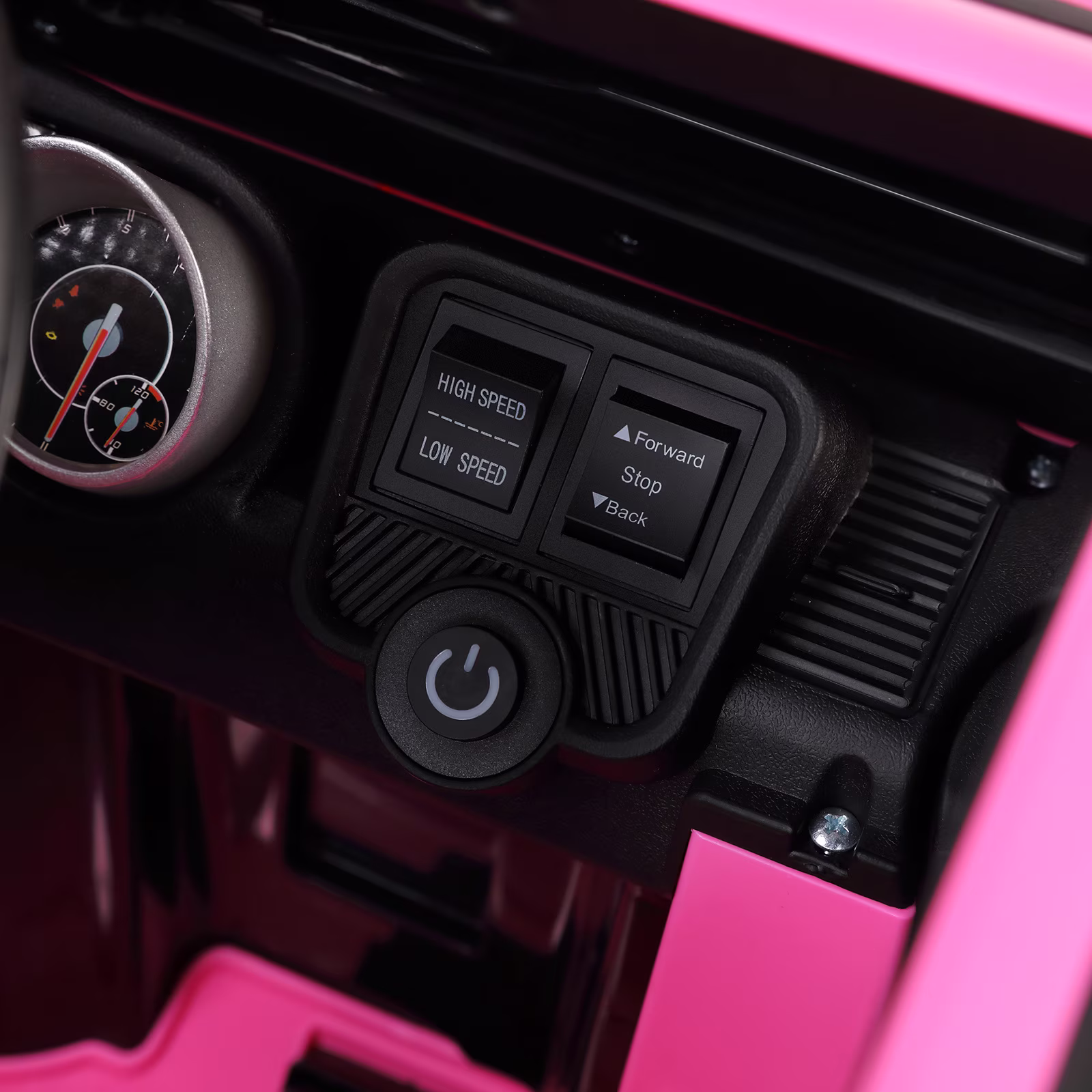 JOYLDIAS 12V Mercedes-Benz G650S Kids Ride On Car Electric Toy w/Remote Control, 3 Speeds, LED Lights, Bluetooth, Music(Pink) - Image 2