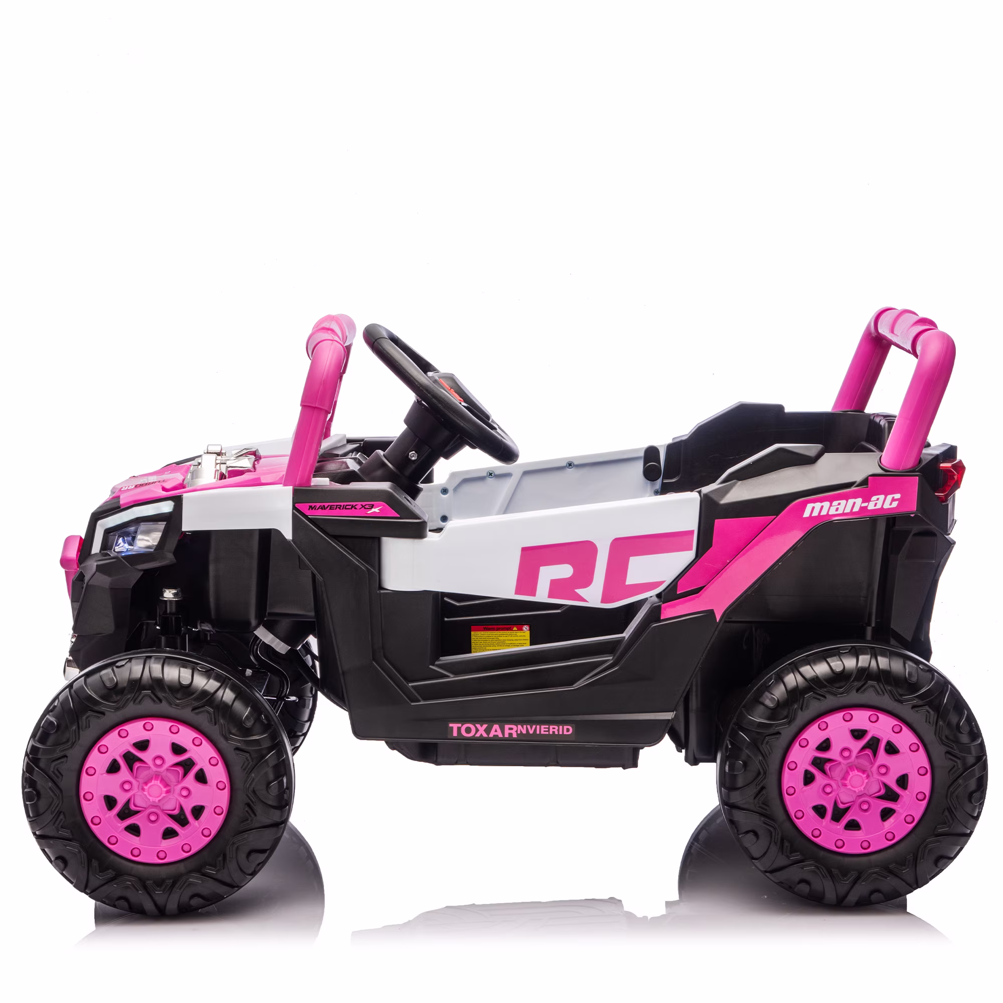 Joyracer 12V Ride On Toy for Kids Ages 3-8 with Parent Remote Control, LED Lights, Music, Comfortable Seat, Rose - Image 3