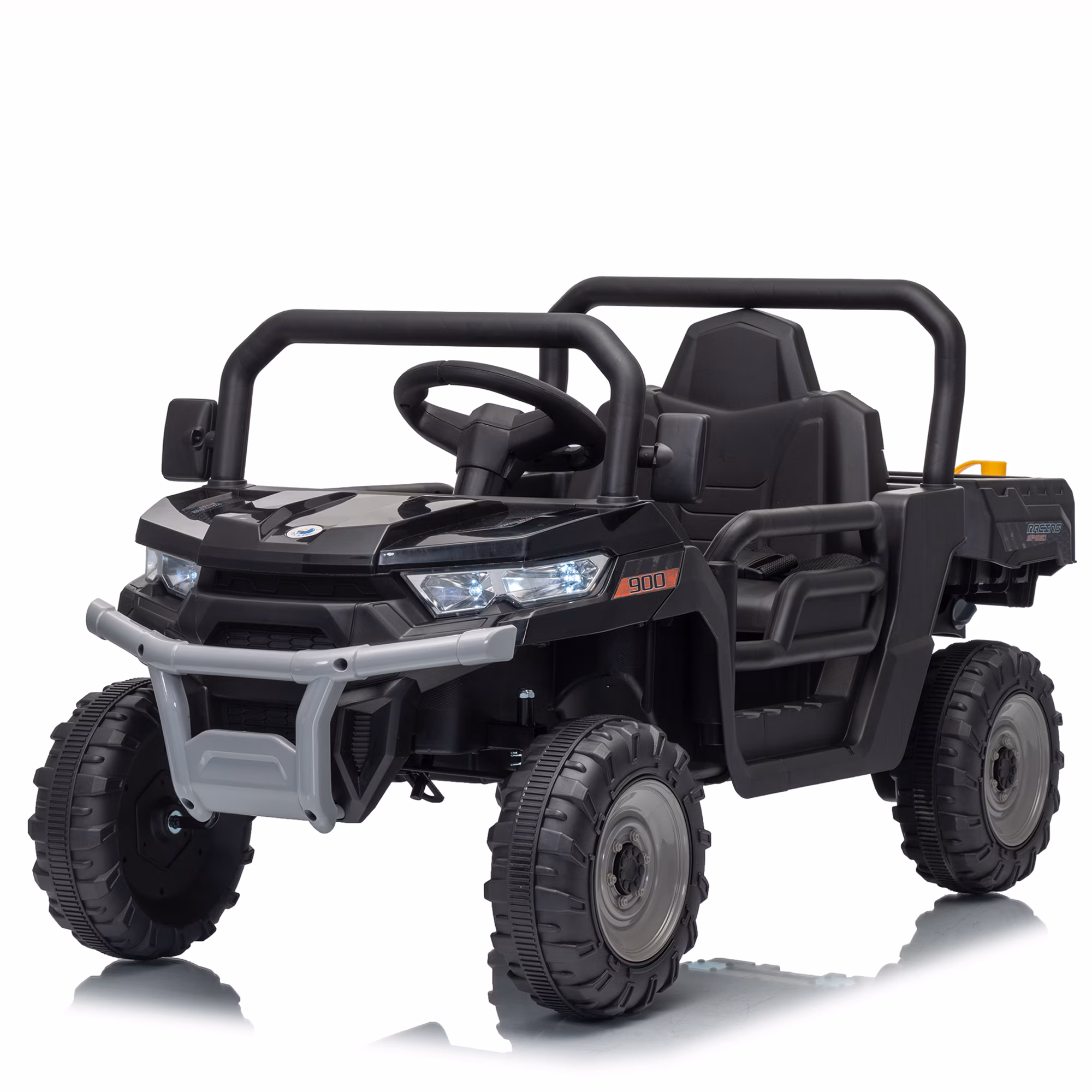 Joyracer 12V Ride on Toys with Remote Control, Power Car Wheels for Ages 2-5 with Shovel, Bluetooth Music, Spring Suspension, LED Lights, Black - Image 5