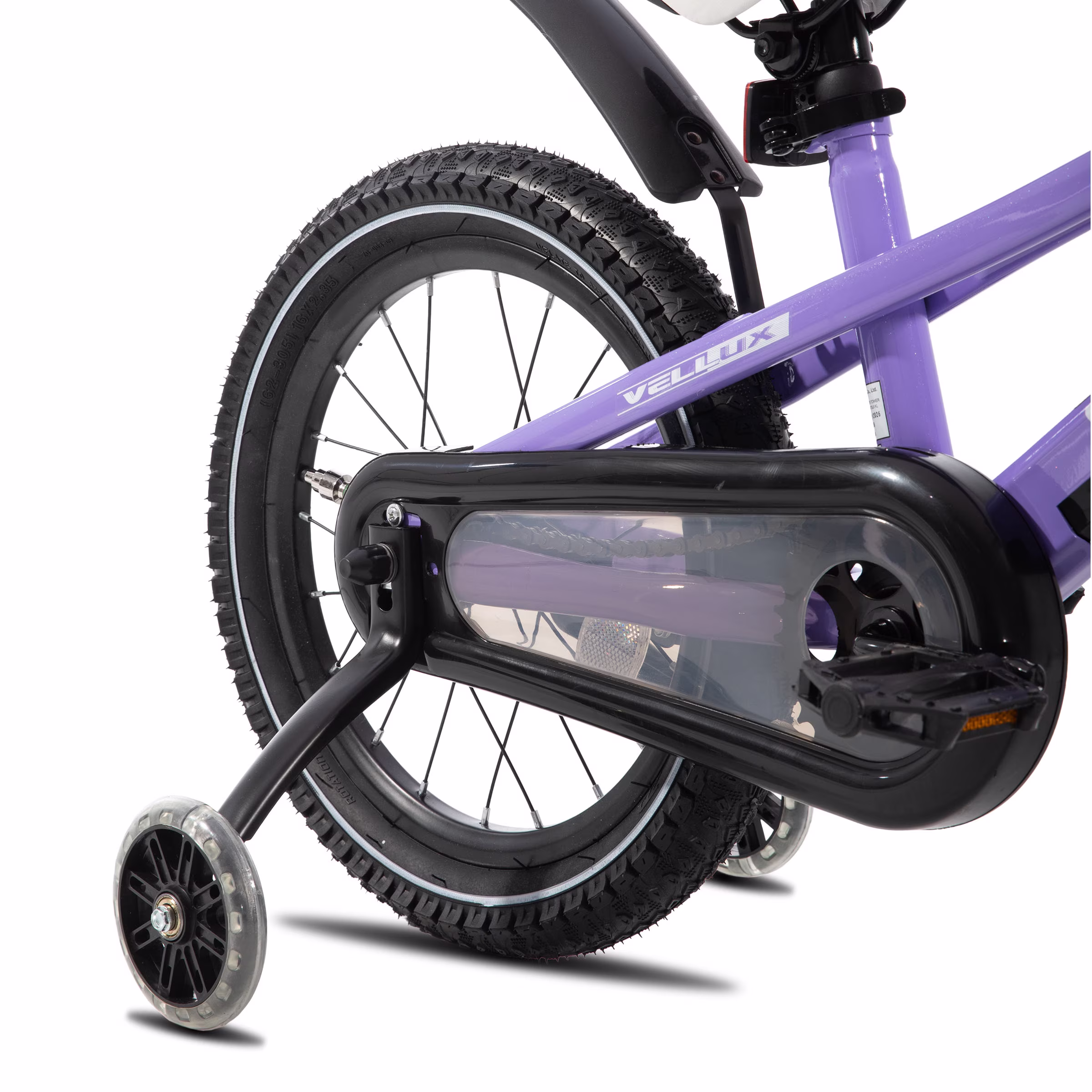 JOYSTAR 12 16 20 Inch Kids Bike with Training Wheels, Cute Plush Toy & Bell Horn – Safe, Adjustable & Fun for Ages 2-12, Purple - Image 3