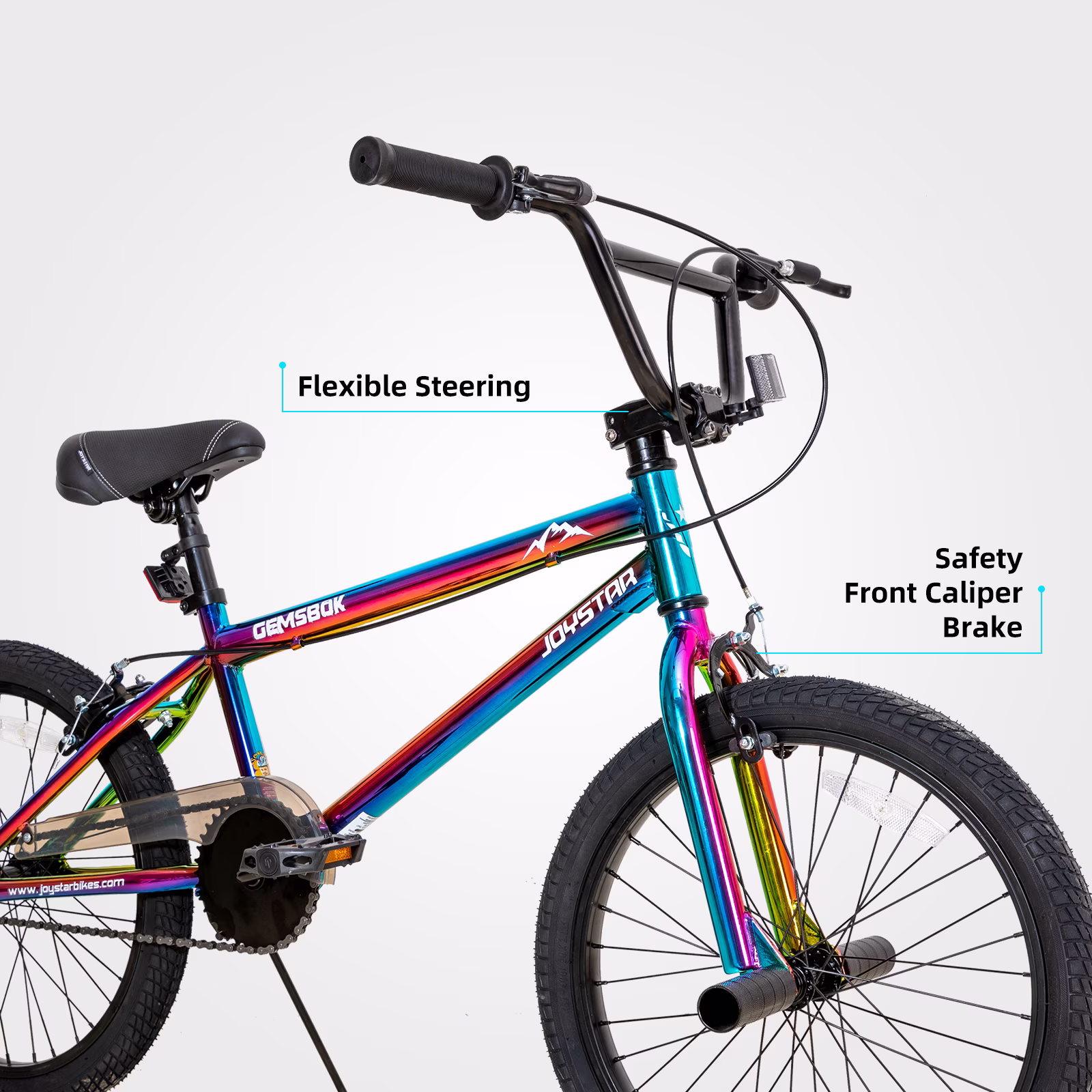 JOYSTAR 20 Inch Kids BMX Bike for Boys & Girls Ages 6-10 | Freestyle Beginner Bicycle with Dual Hand Brakes & 2 Pegs| 20" Kids Bike - Image 3
