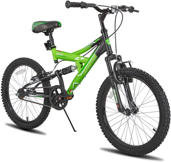 JOYSTAR Contender 20 inch Kids Bike for 7-13 Years Boys & Girls, Full Dual-Suspension Frame, Green