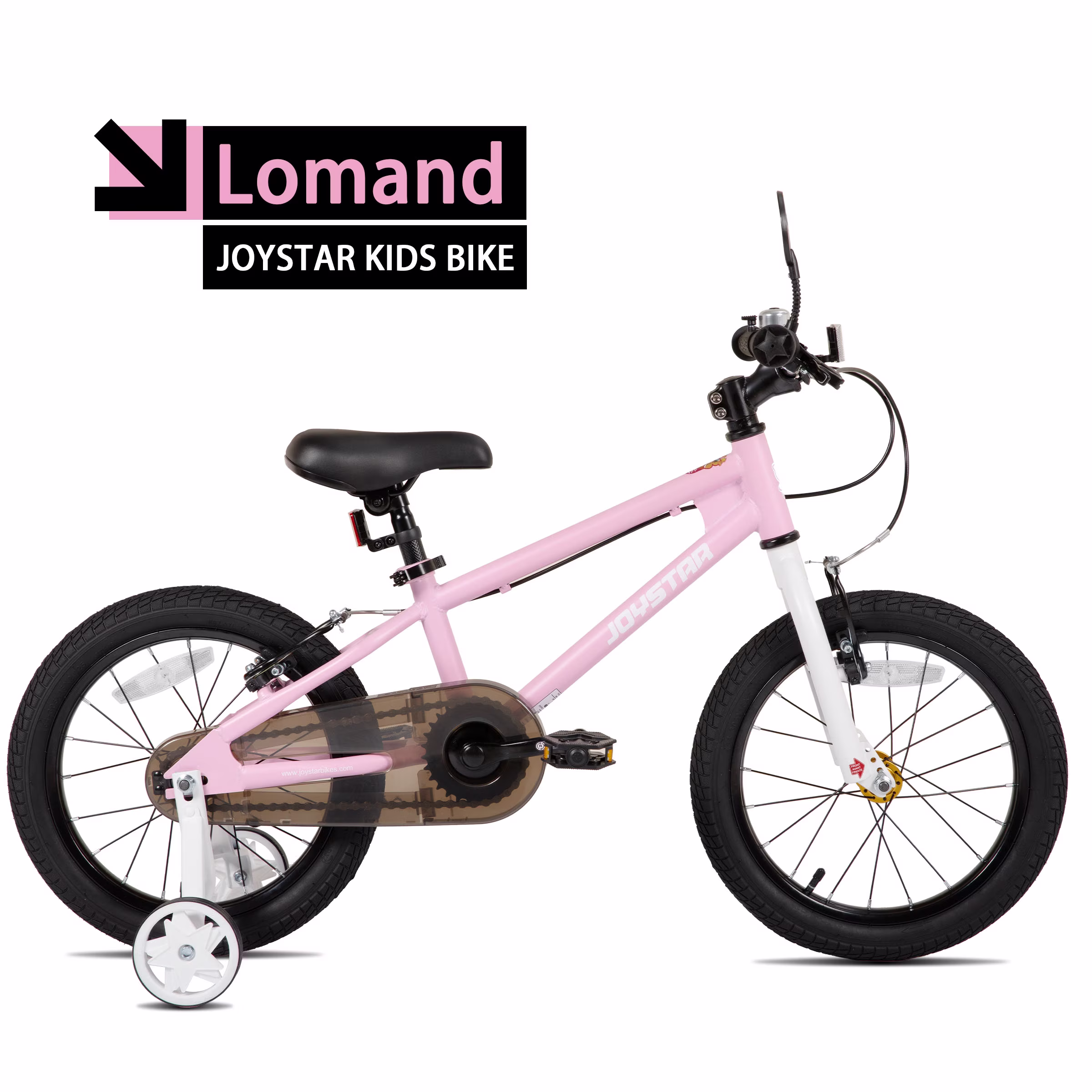 JOYSTAR Lomand 14-Inch BMX Style Kids Bike for Boys & Girls, Sturdy, Easy to Assemble, with Rearview Mirror, Pink - Image 2